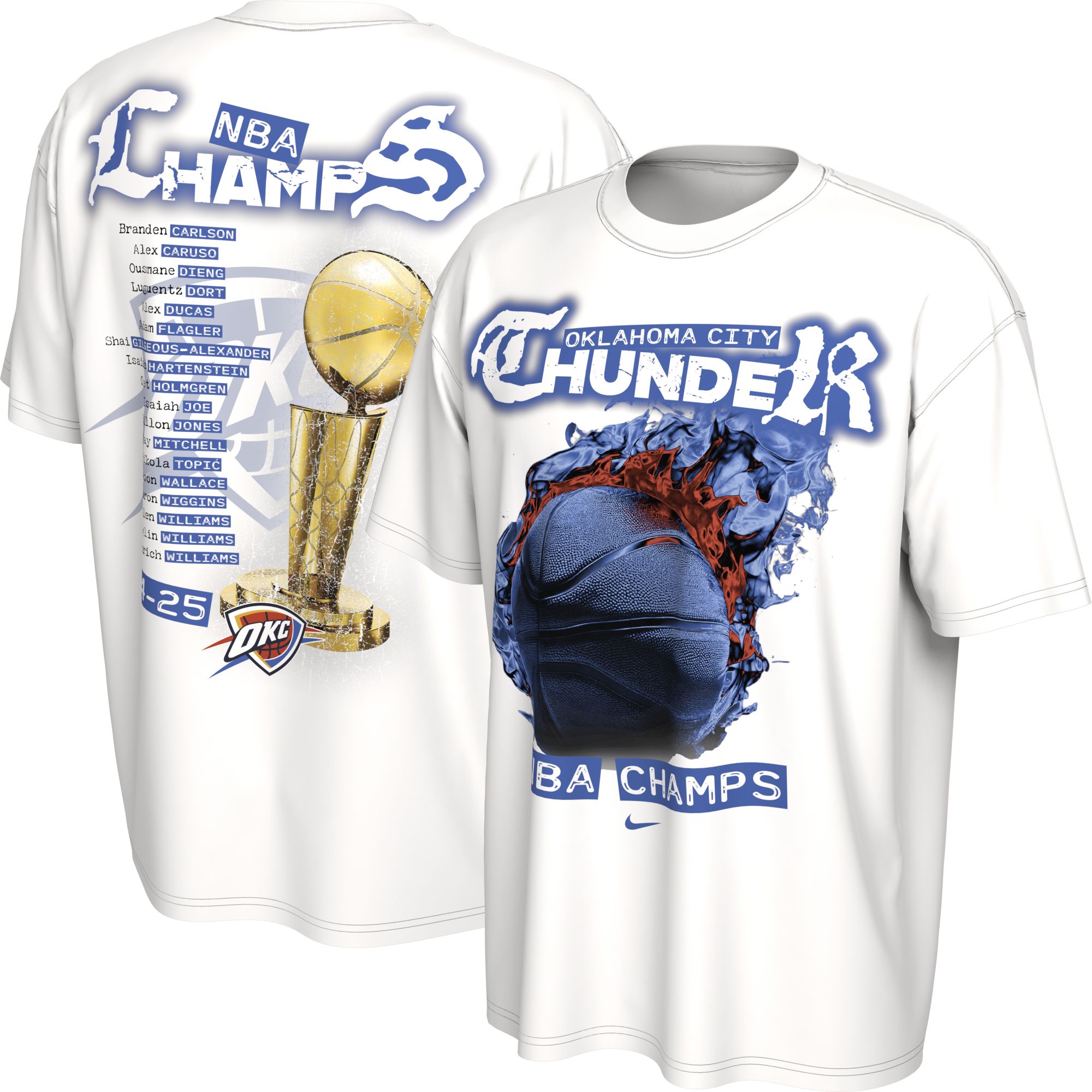 Nike Adult 2025 NBA Champions Oklahoma City Thunder Parade T-Shirt