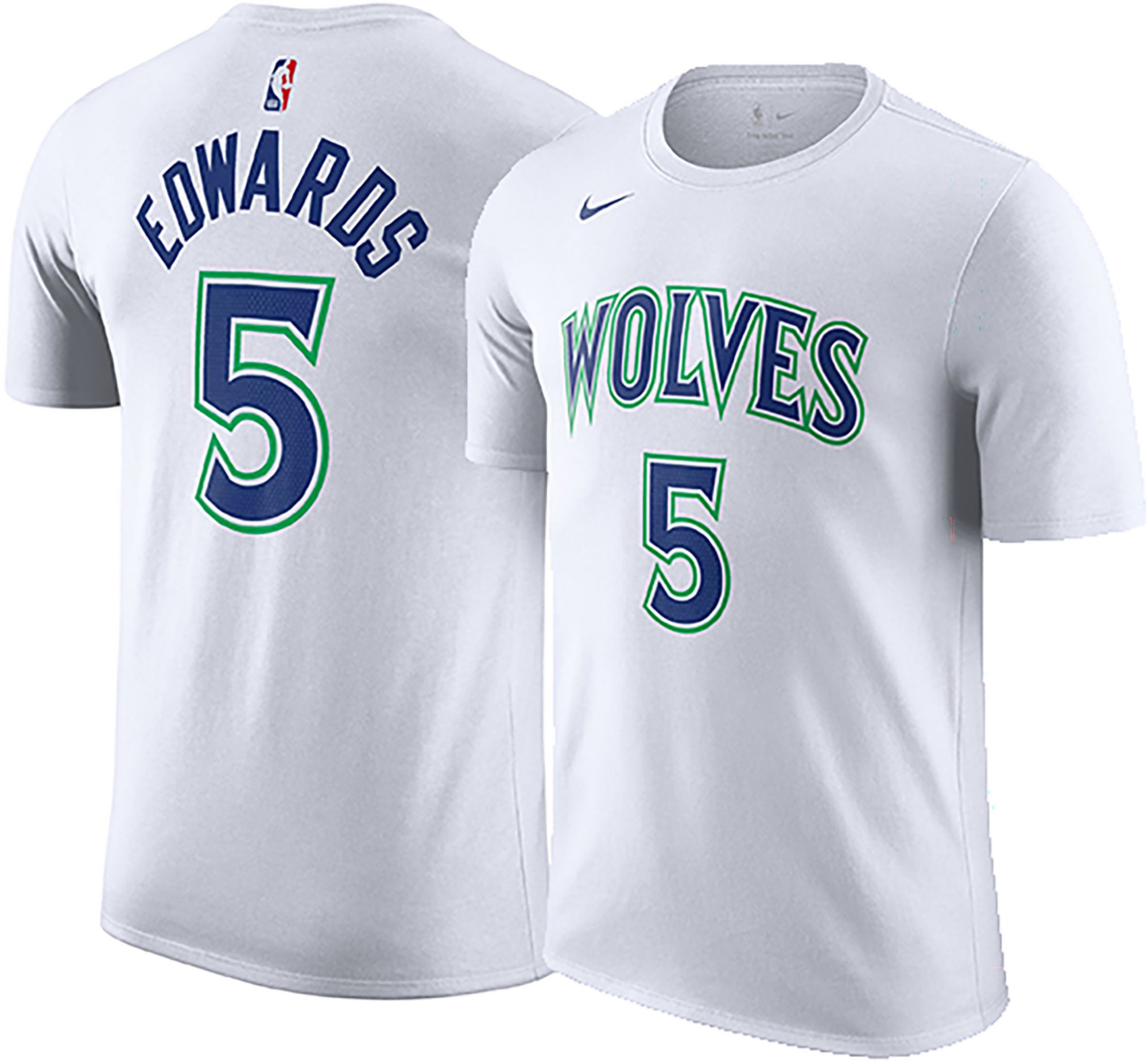 Nike Men's Minnesota Timberwolves Anthony Edwards #5 White Association T-Shirt