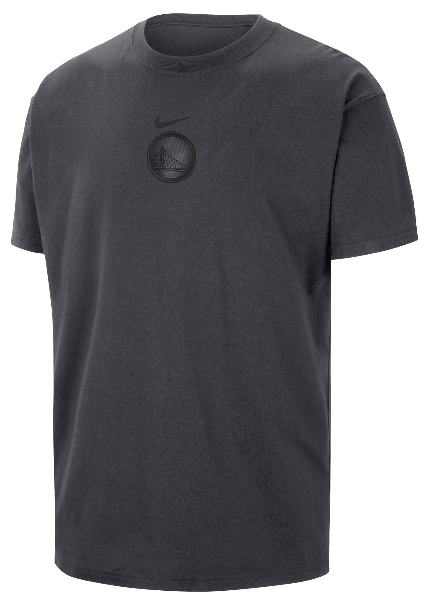 Nike Men's Golden State Warriors Grey Courtside Premium Essential Short Sleeve T-Shirt