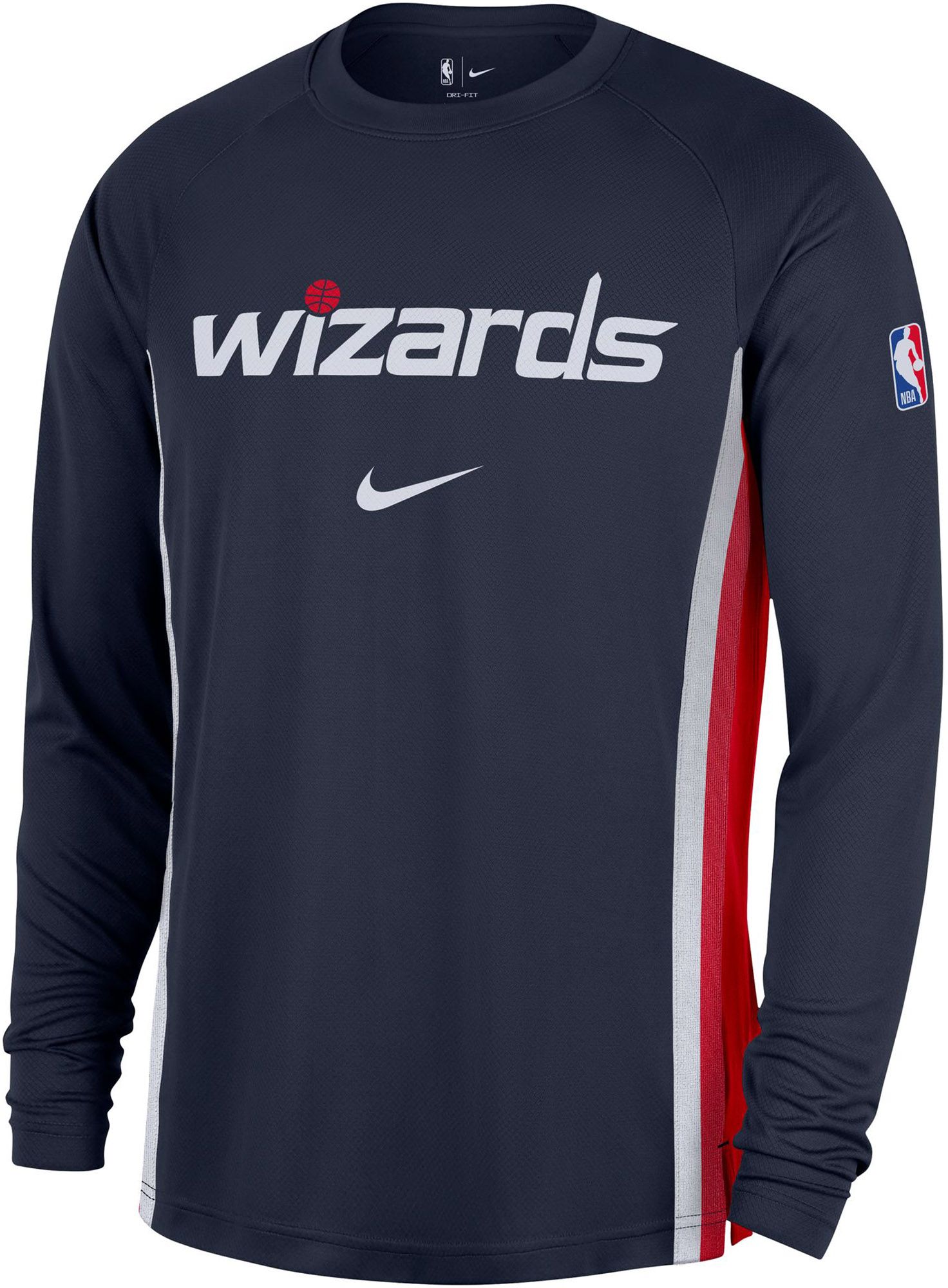Nike Men's Washington Wizards Navy Pregame Long Sleeve T-Shirt