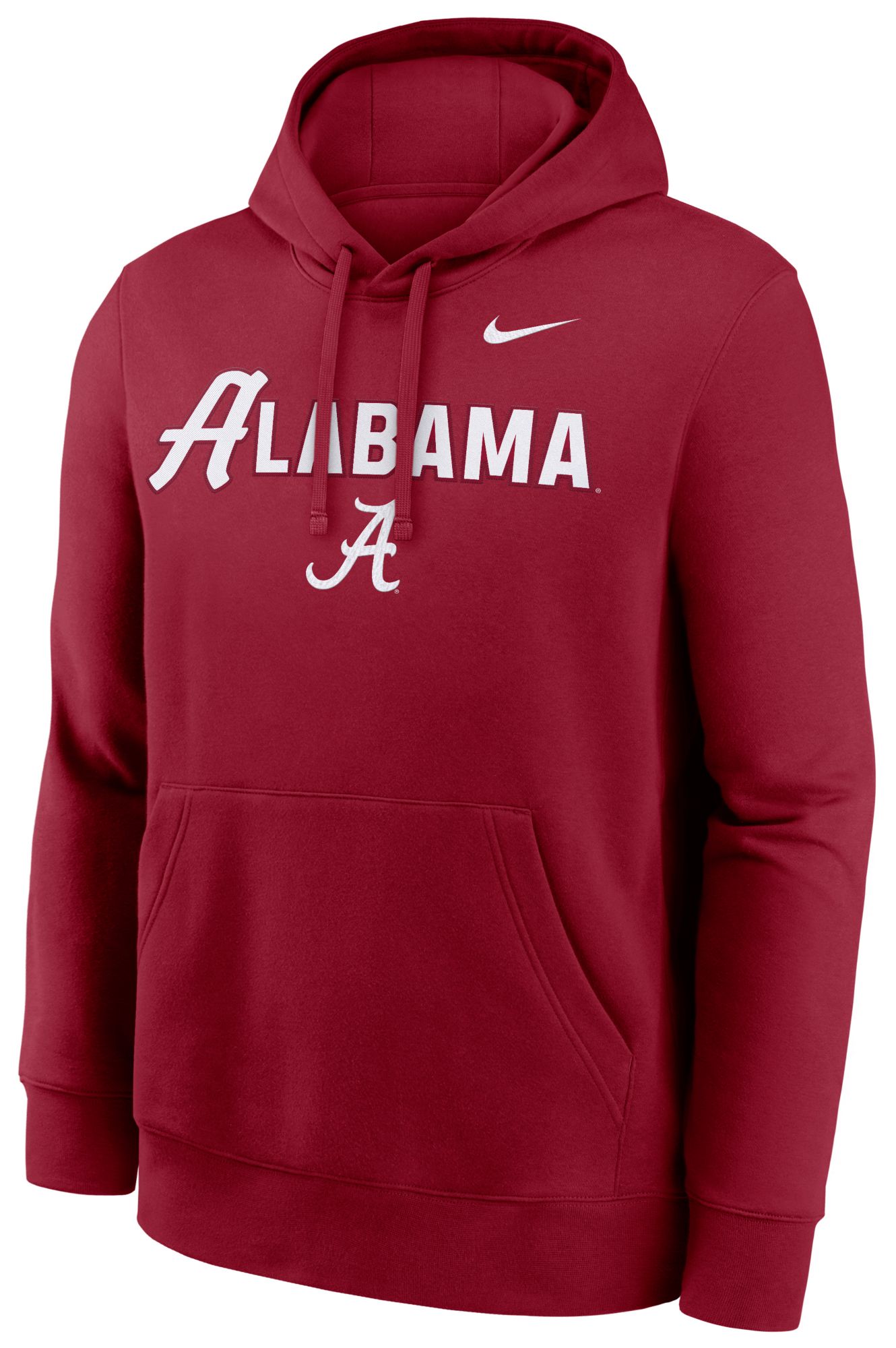 Nike Men's Alabama Crimson Tide Team Crimson Club Fleece Tackle Twill Hoodie