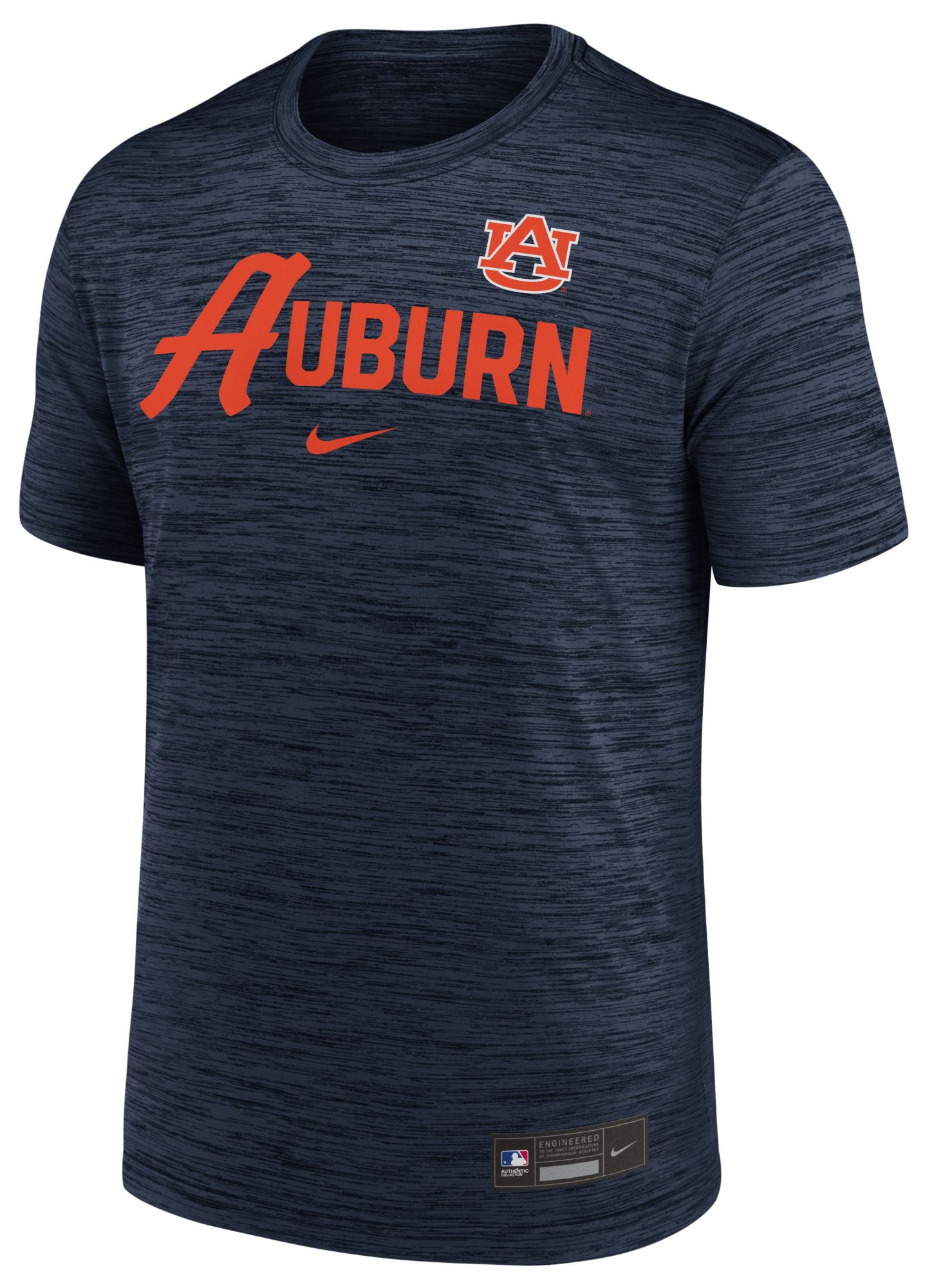 Nike Adult Auburn Tigers Velocity College Navy T-Shirt, Men's