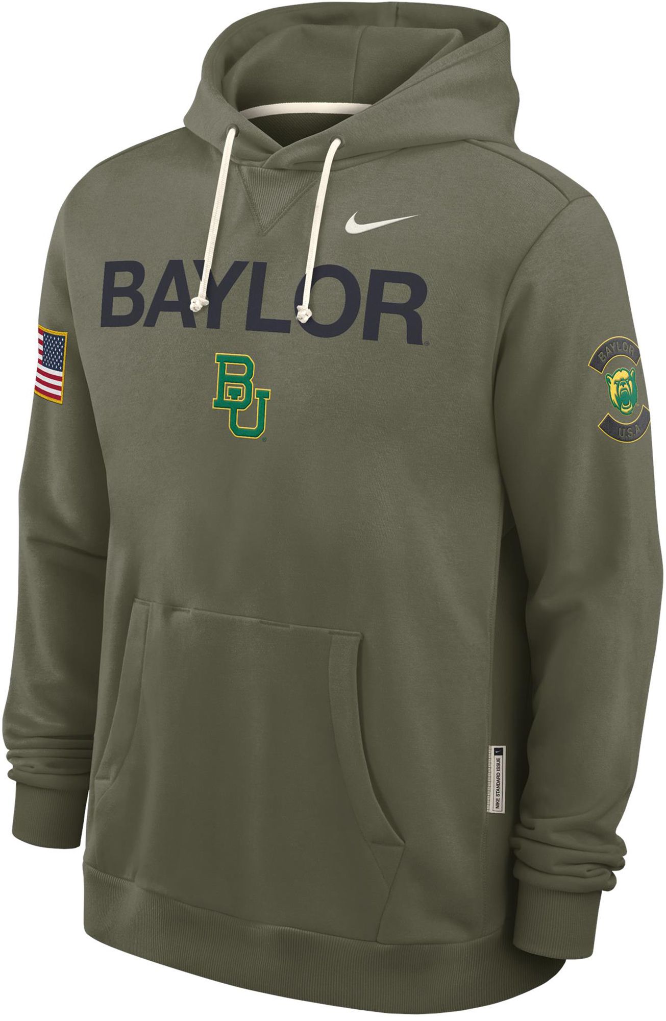 Nike Men's Baylor Bears Medium Olive 2025 Military Appreciation Hoodie