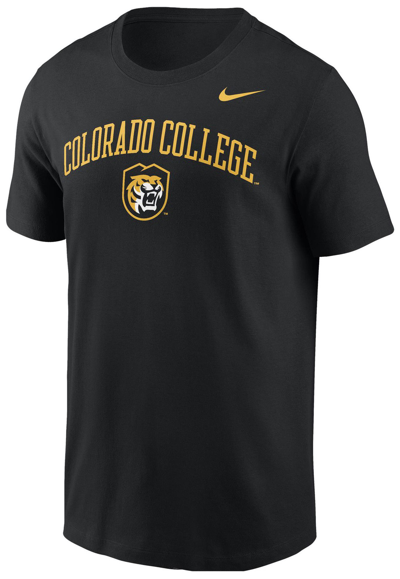 Nike Men's Colorado College Tigers Black Arch Logo T-Shirt