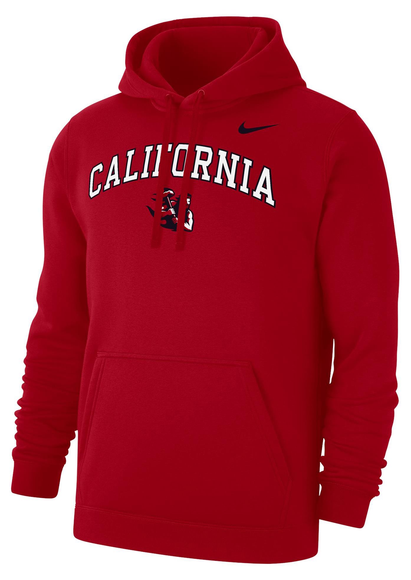 Nike Men's California Vulcans Red Club Fleece Arch Logo Pullover Hoodie