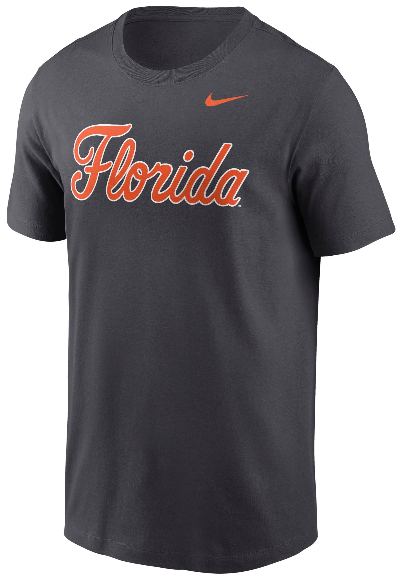 Nike Men's Florida Gators Anthracite Wordmark T-Shirt