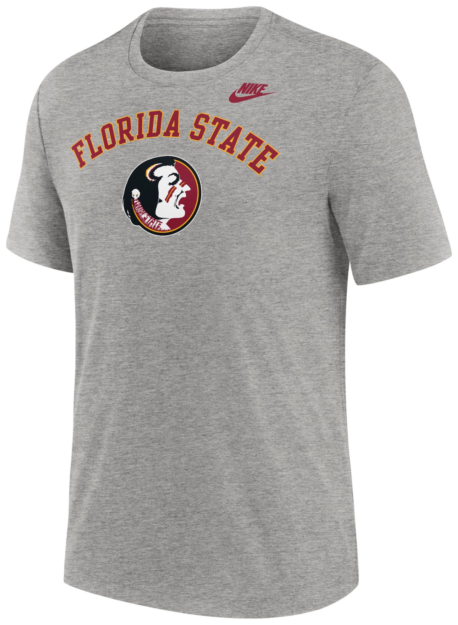 Nike Men's Florida State Seminoles Dark Grey Heather Legacy Arch T-Shirt