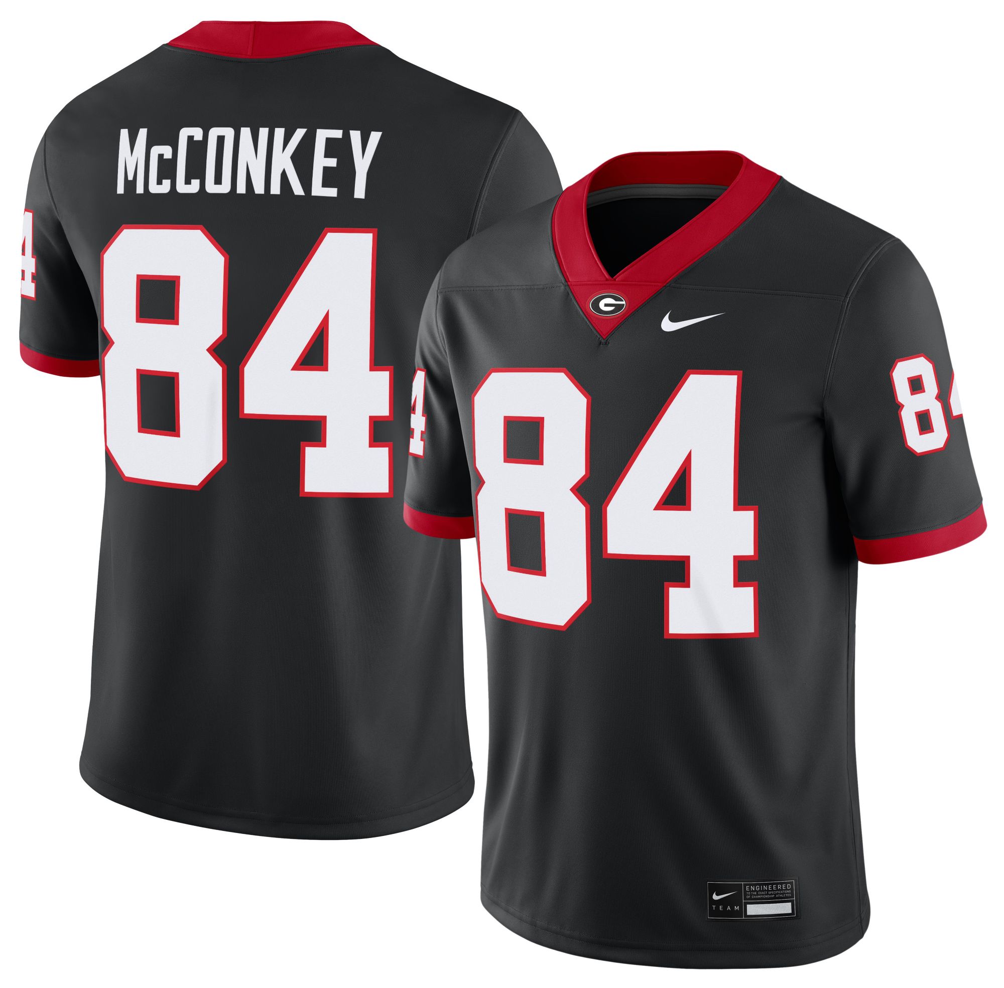 Nike Men's Georgia Bulldogs Ladd McConkey #84 Black Jersey