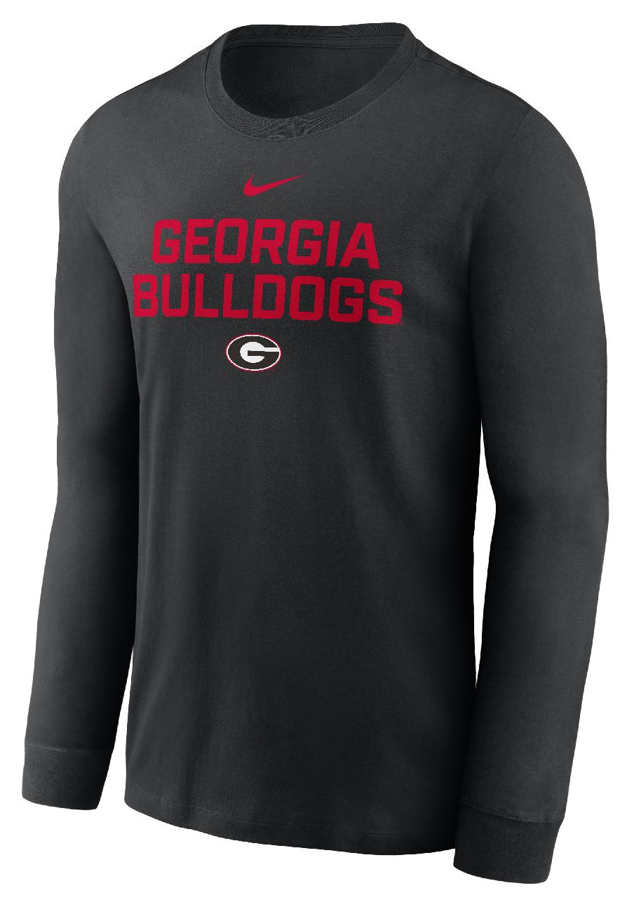 Nike Men's Georgia Bulldogs Team Issued Dri-FIT Black Long Sleeve T-Shirt
