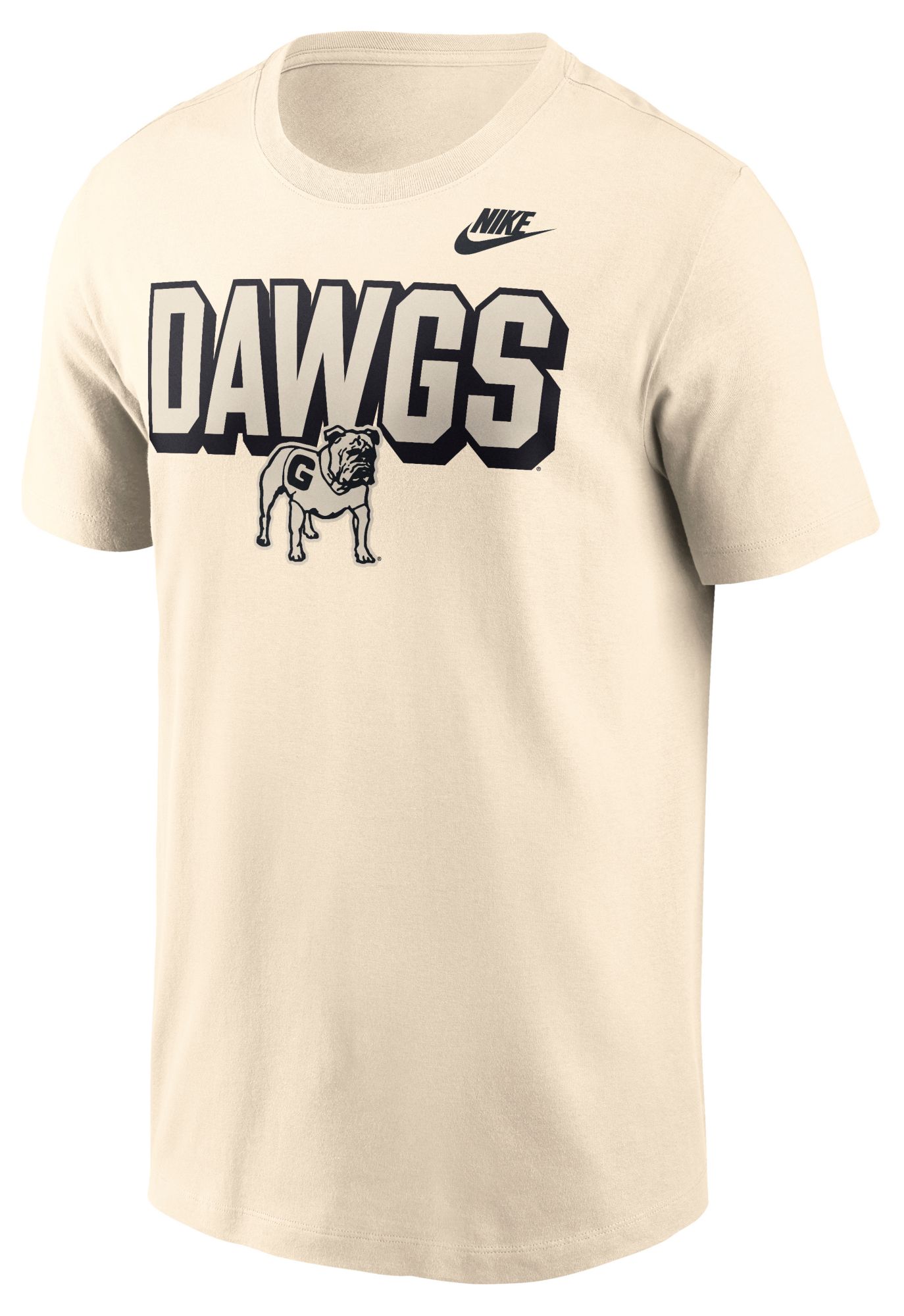 Nike Men's Georgia Bulldogs Pinwheel Lockup Natural T-Shirt