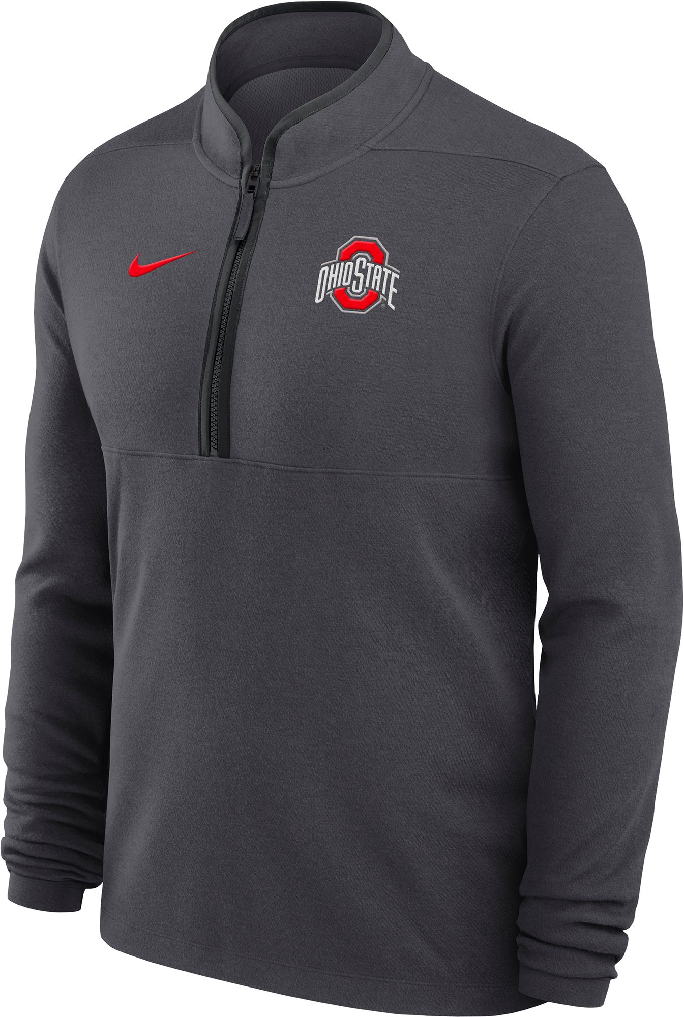 Nike Men's Ohio State Buckeyes Anthracite Victory Primary Logo 1/2 Zip