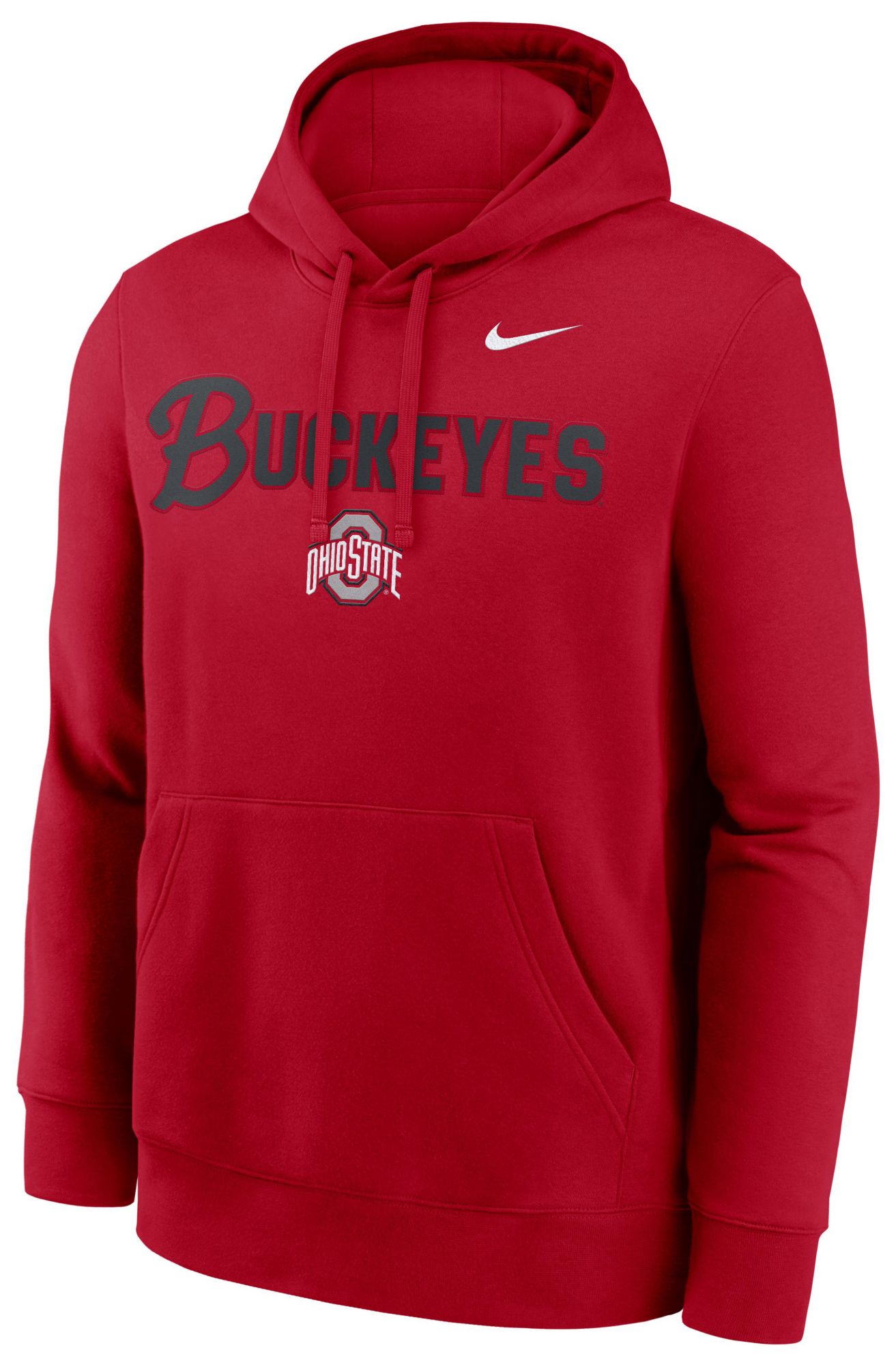Nike Men's Ohio State Buckeyes University Red Club Fleece Tackle Twill Hoodie
