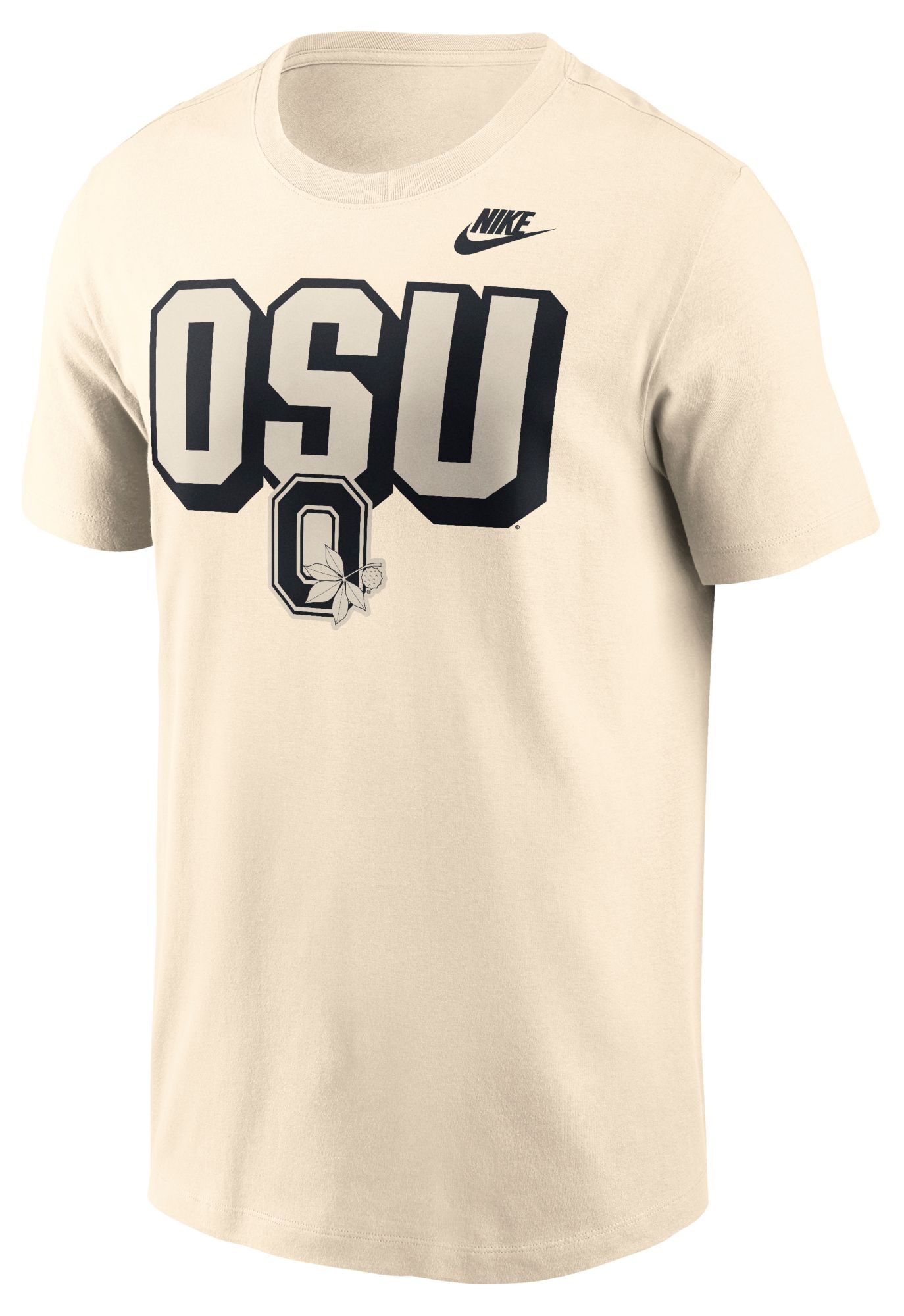 Nike Men's Ohio State Buckeyes Pinwheel Lockup Natural T-Shirt