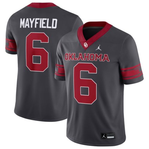 Jordan Men's Oklahoma Sooners #1 Grey Dri-FIT Replica
