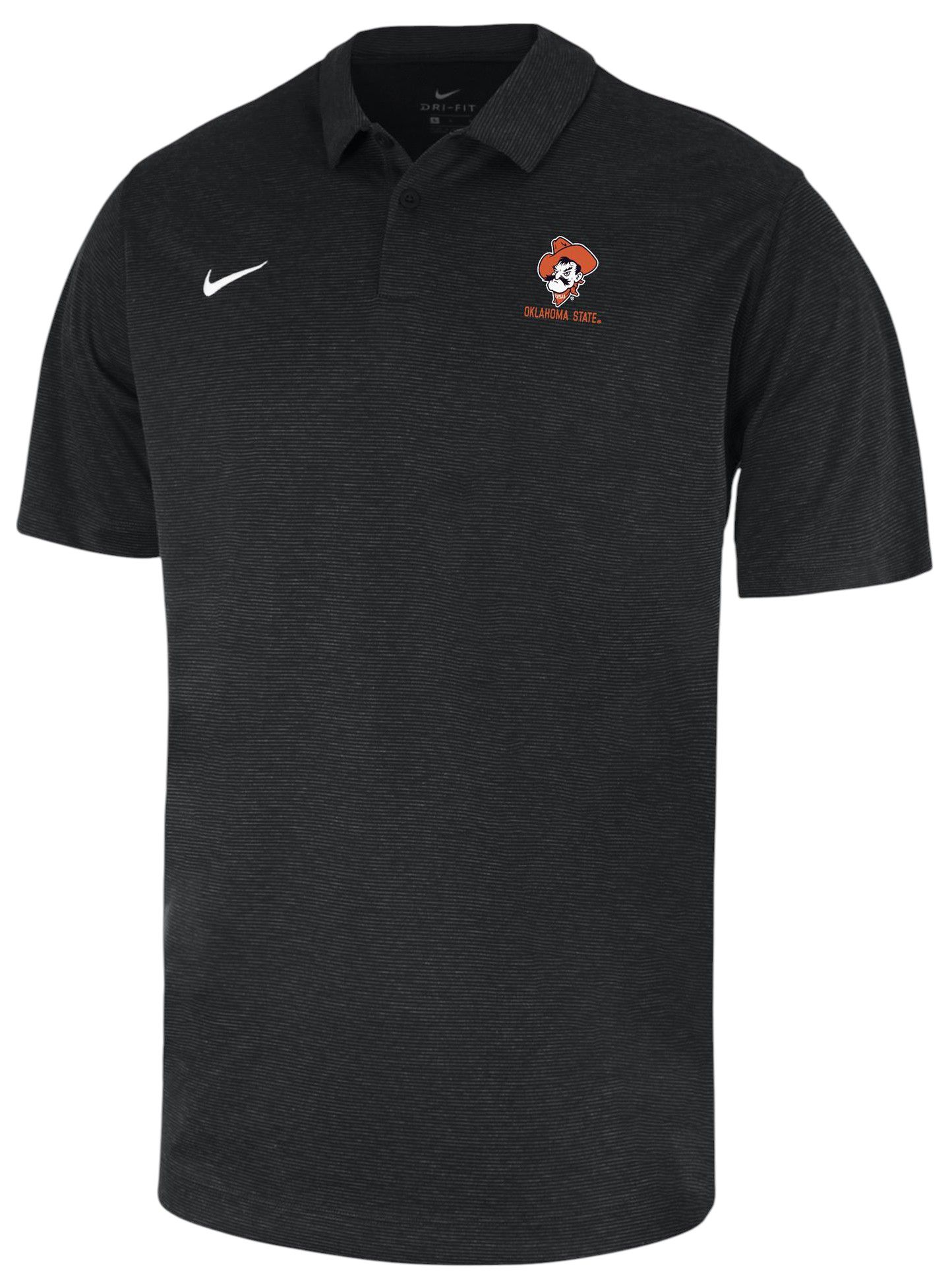 Nike Men's Oklahoma State Cowboys Black Heathered Polo