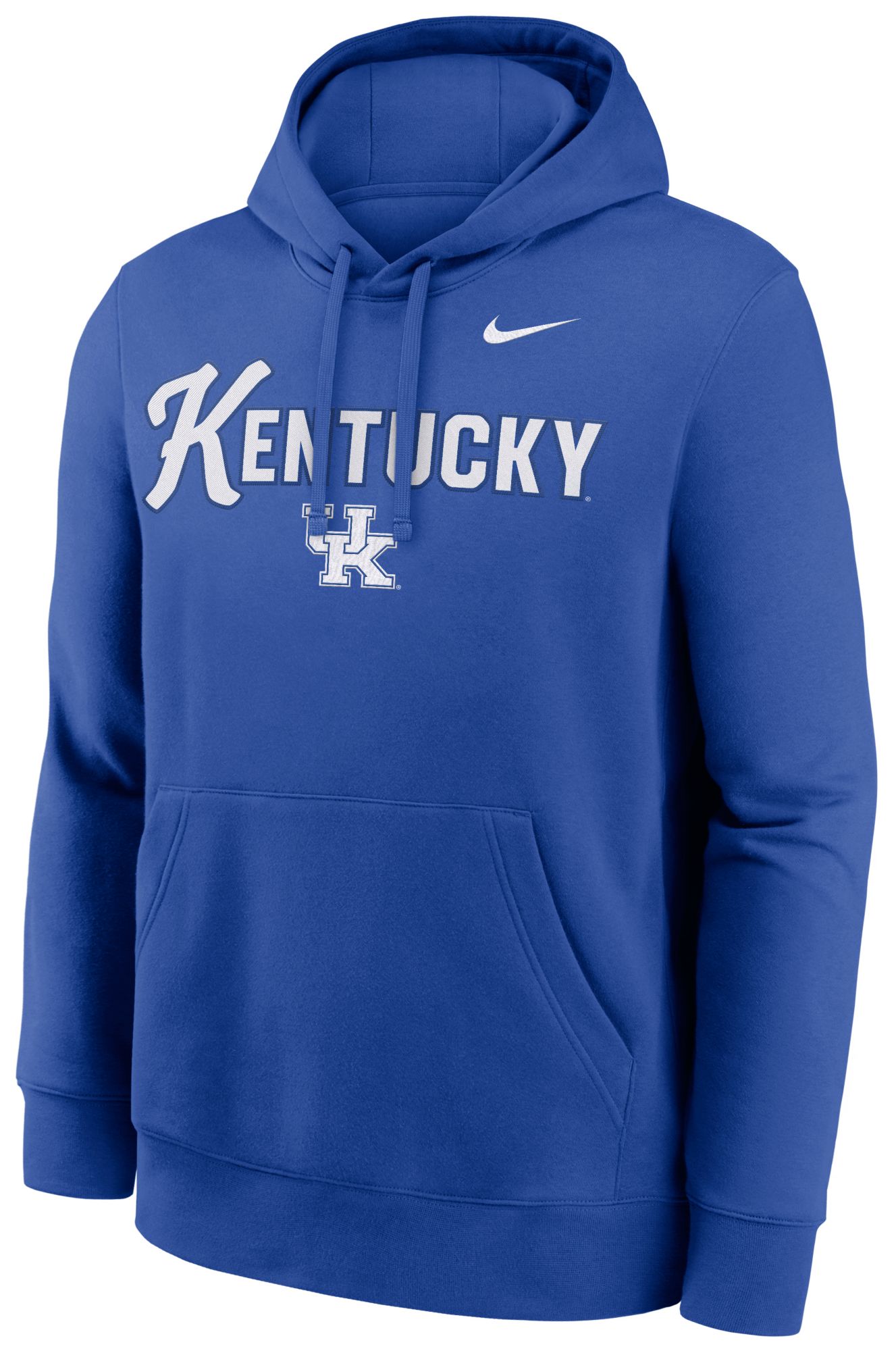 Nike Men's Kentucky Wildcats Game Royal Club Fleece Tackle Twill Hoodie