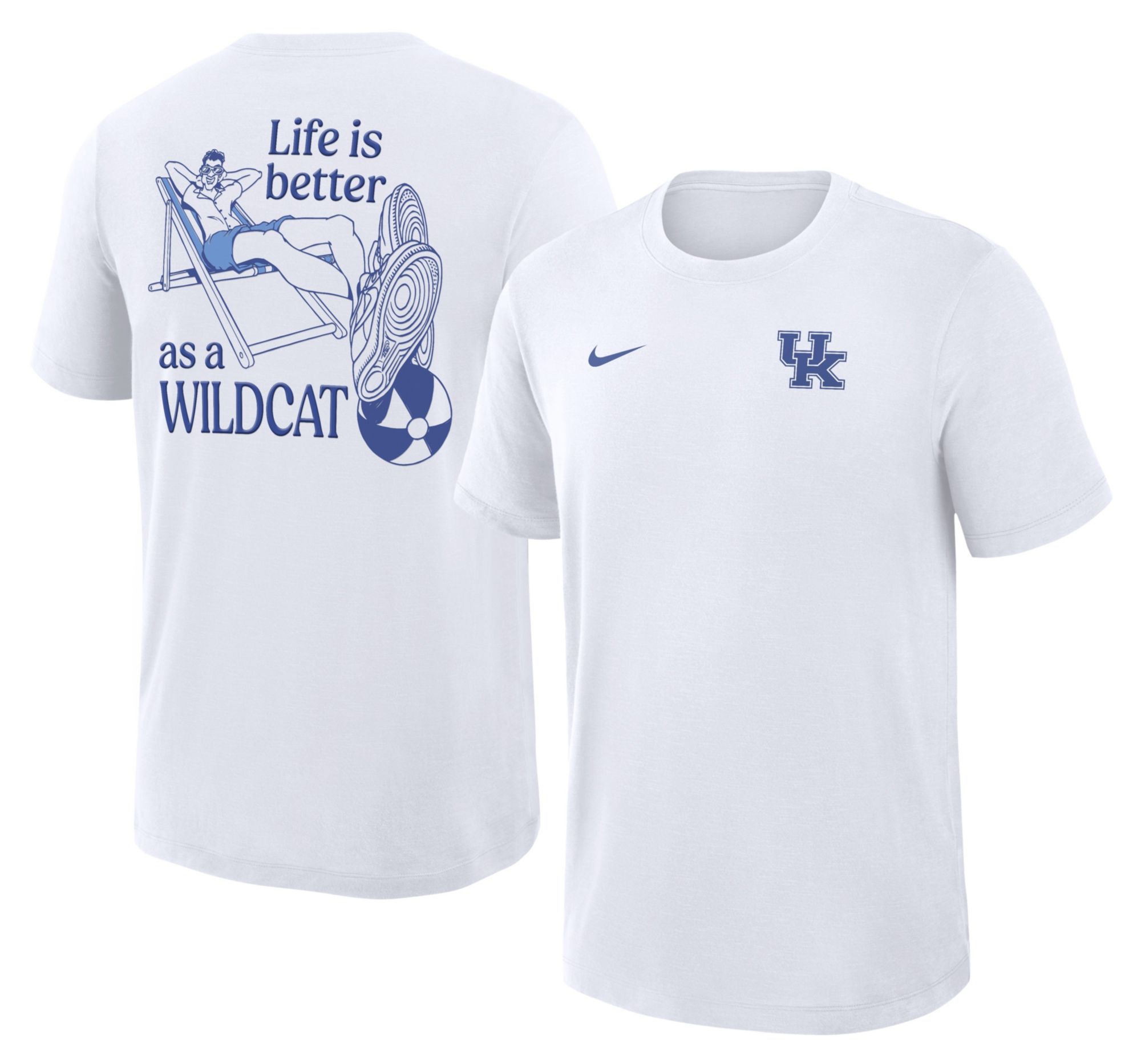 Nike Men's Kentucky Wildcats White Local Mascot Slub T-Shirt