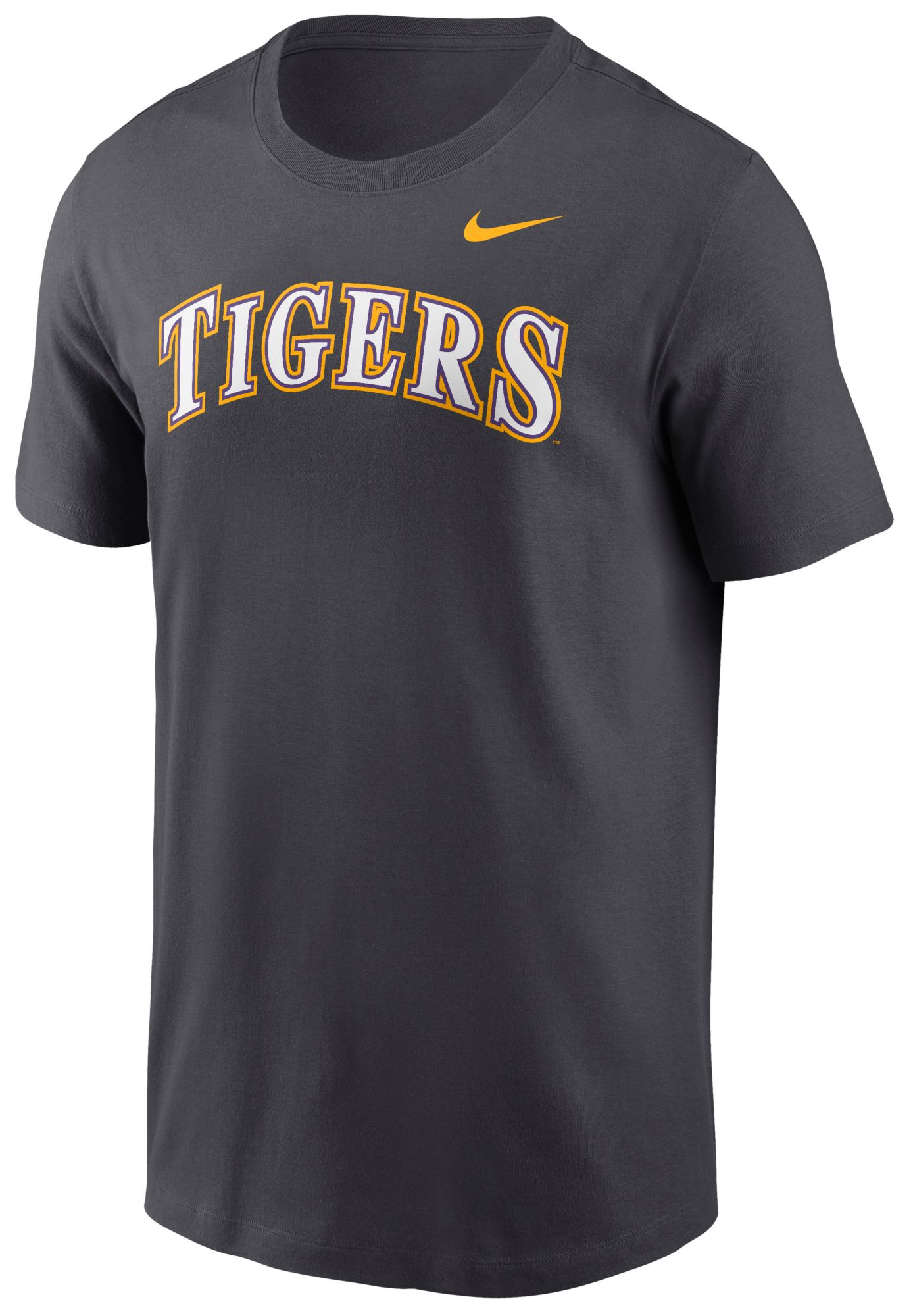 Nike Men's LSU Tigers Anthracite Wordmark T-Shirt