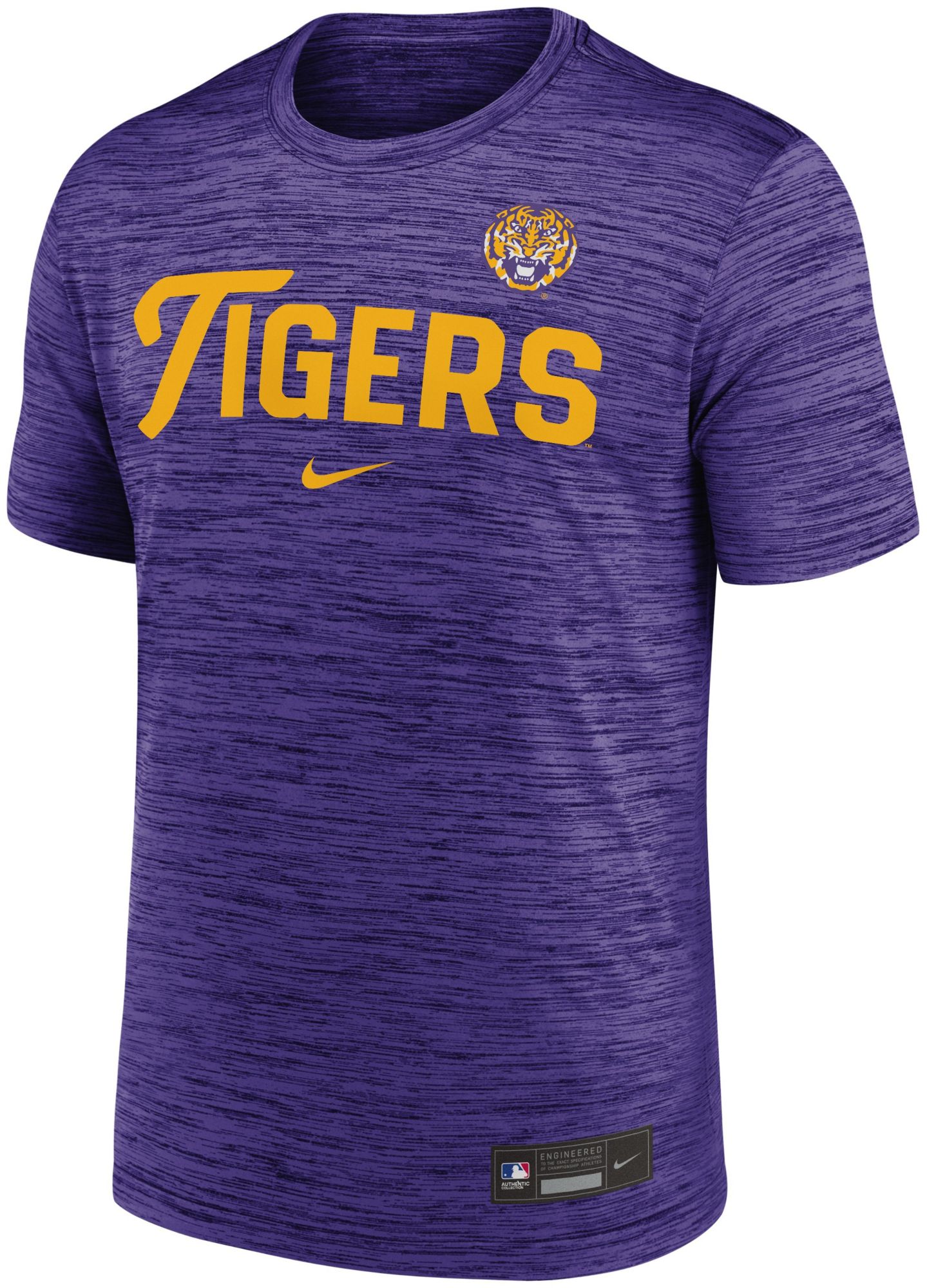 Nike Men's LSU Tigers Court Purple Script Heathered Legend T-Shirt
