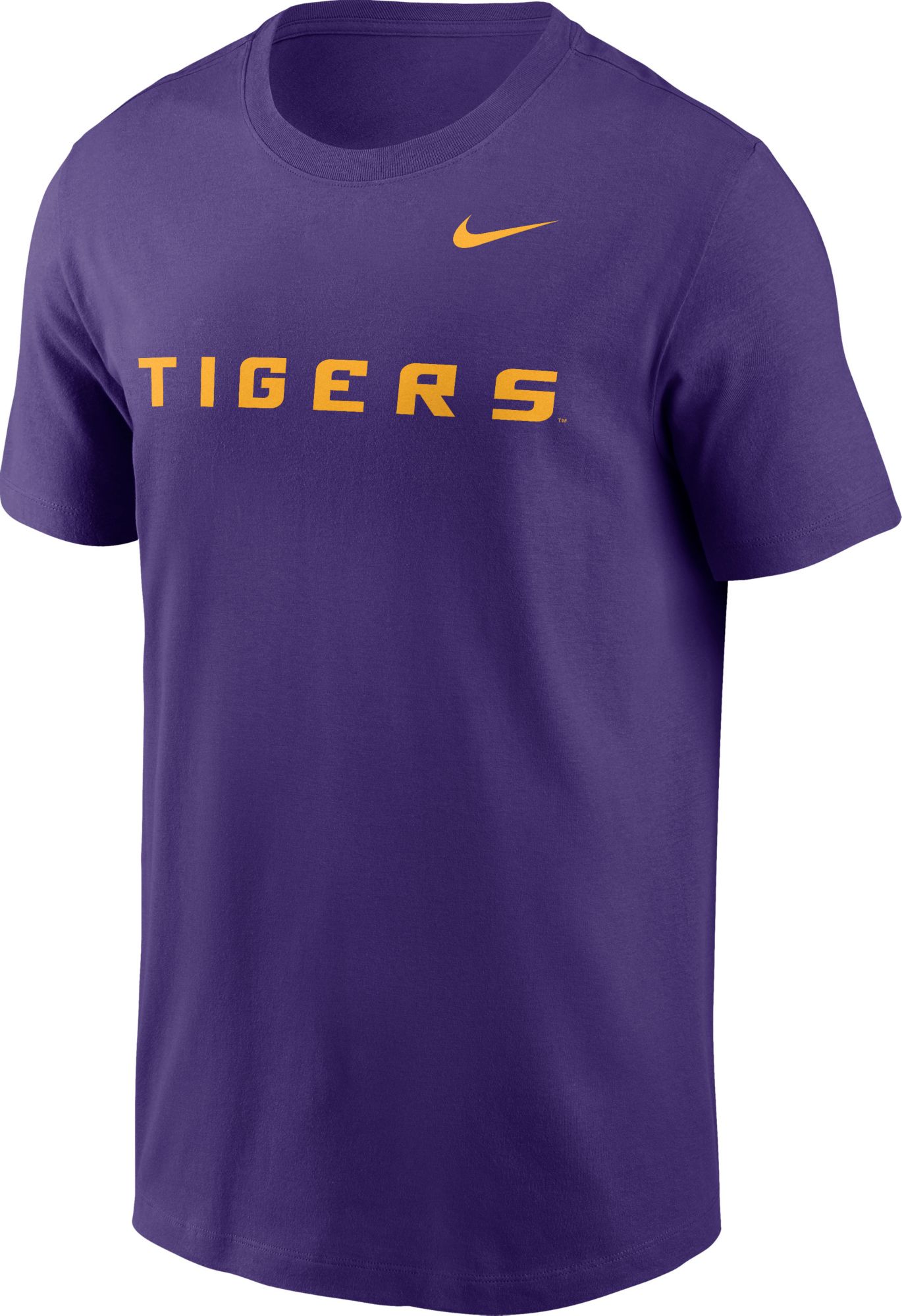 Nike Men's LSU Tigers Purple Wordmark T-Shirt