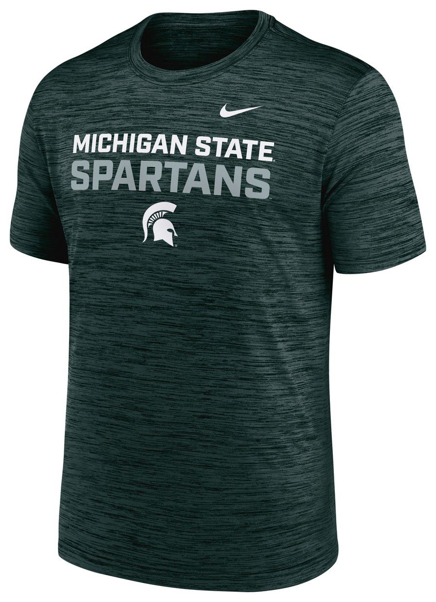 Nike Men's Michigan State Spartans Pro Green Velocity Stack T-Shirt
