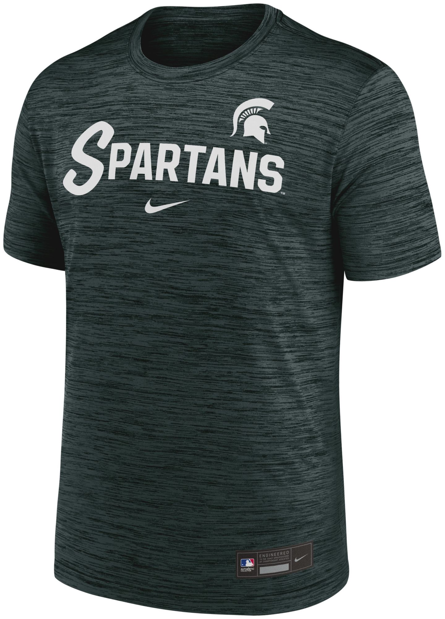 Nike Men's Michigan State Spartans Pro Green Script Heathered Legend T-Shirt
