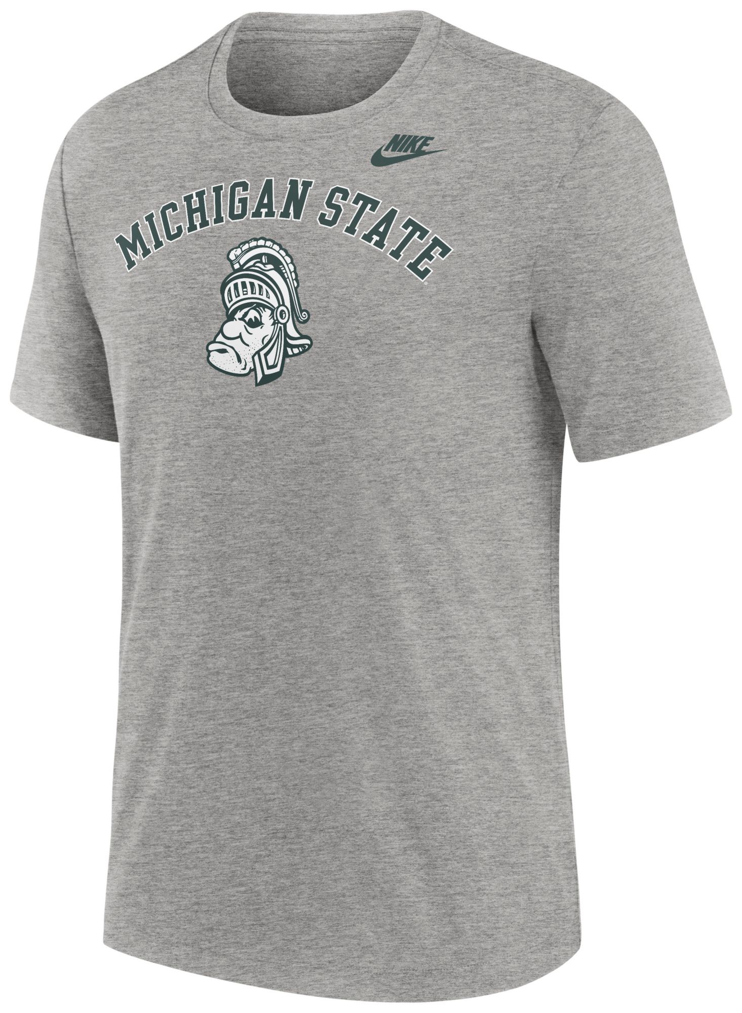 Nike Men's Michigan State Spartans Dark Grey Heather Legacy Arch T-Shirt