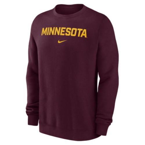 Nike Men's Minnesota Golden Gophers Maroon Club Fleece Arch Logo