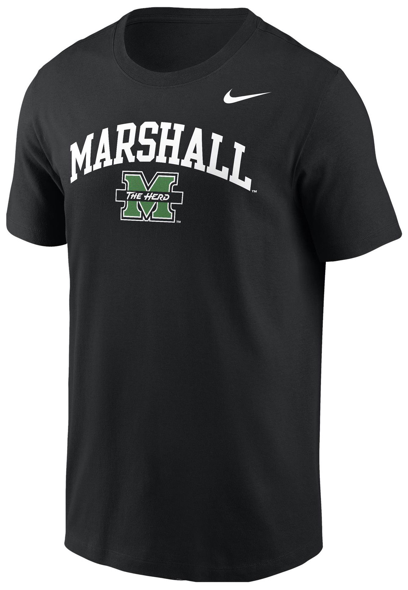Nike Men's Marshall Thundering Herd Black Arch Logo T-Shirt