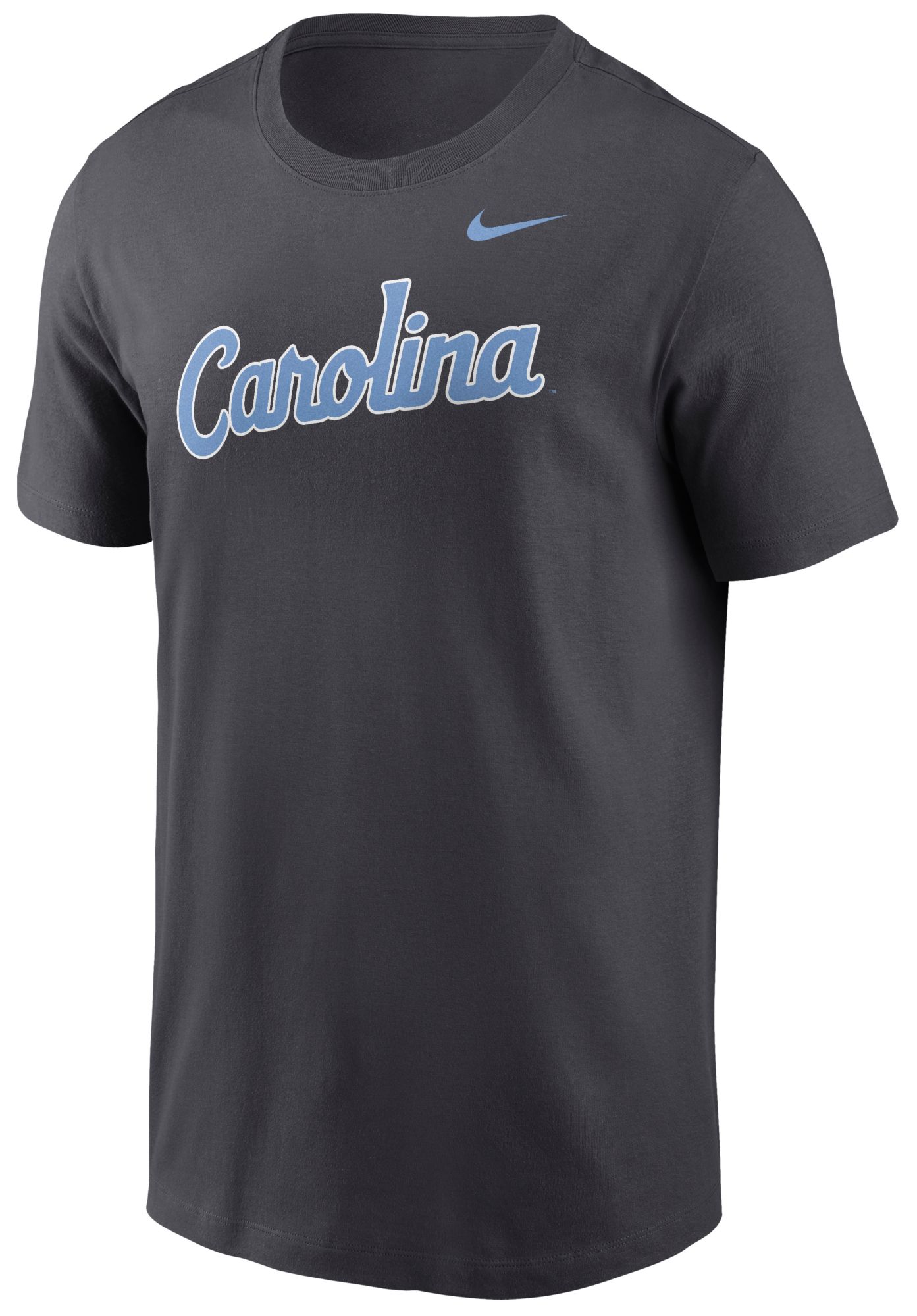 Nike Men's North Carolina Tar Heels Anthracite Wordmark T-Shirt