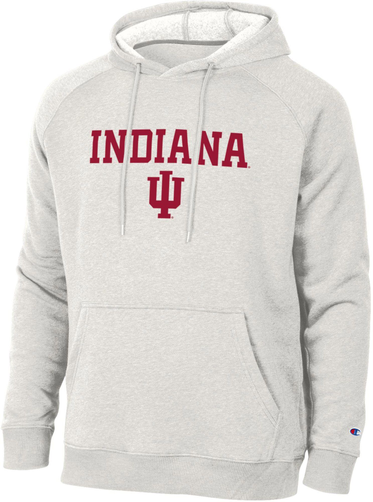 Champion Men's Indiana Hoosiers Pebblestone Triumph Fleece Pullover Hoodie