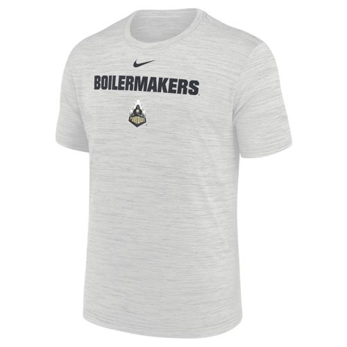 Nike Men's Purdue Boilermakers White Coach Dri-FIT UV T