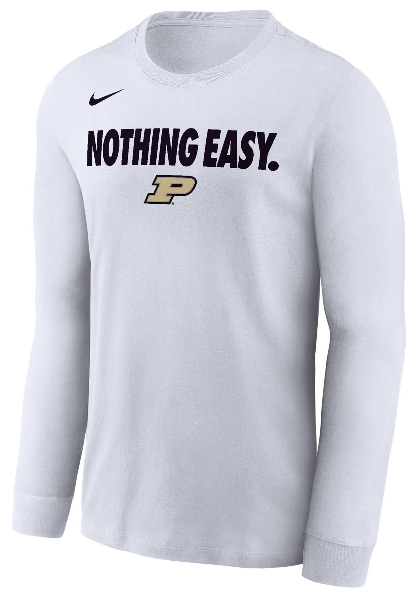 Nike Adult Purdue Boilermakers Nothing Easy White Bench T-Shirt