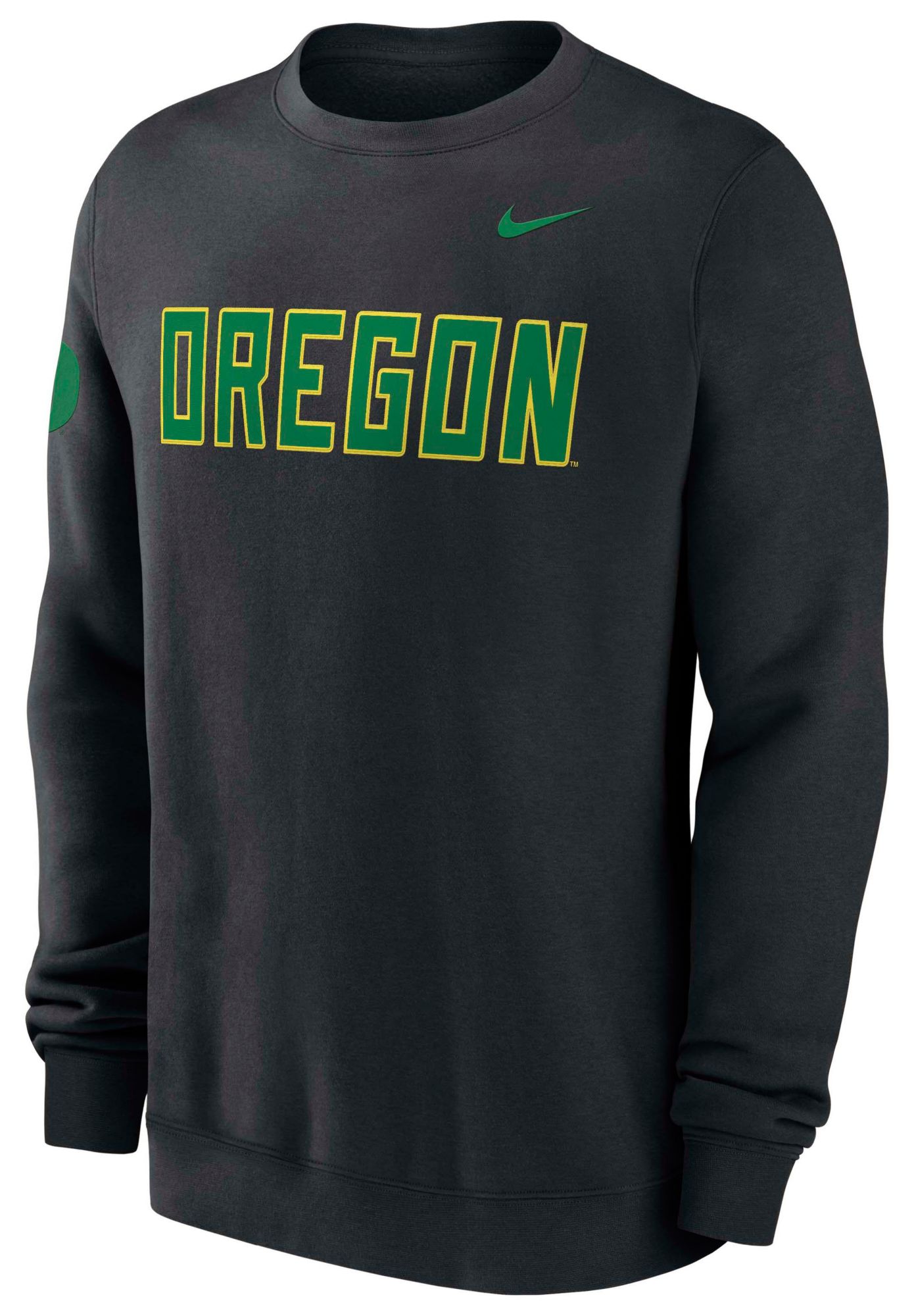 Nike Men's Oregon Ducks Black Fleece Club Crewneck Sweatshirt