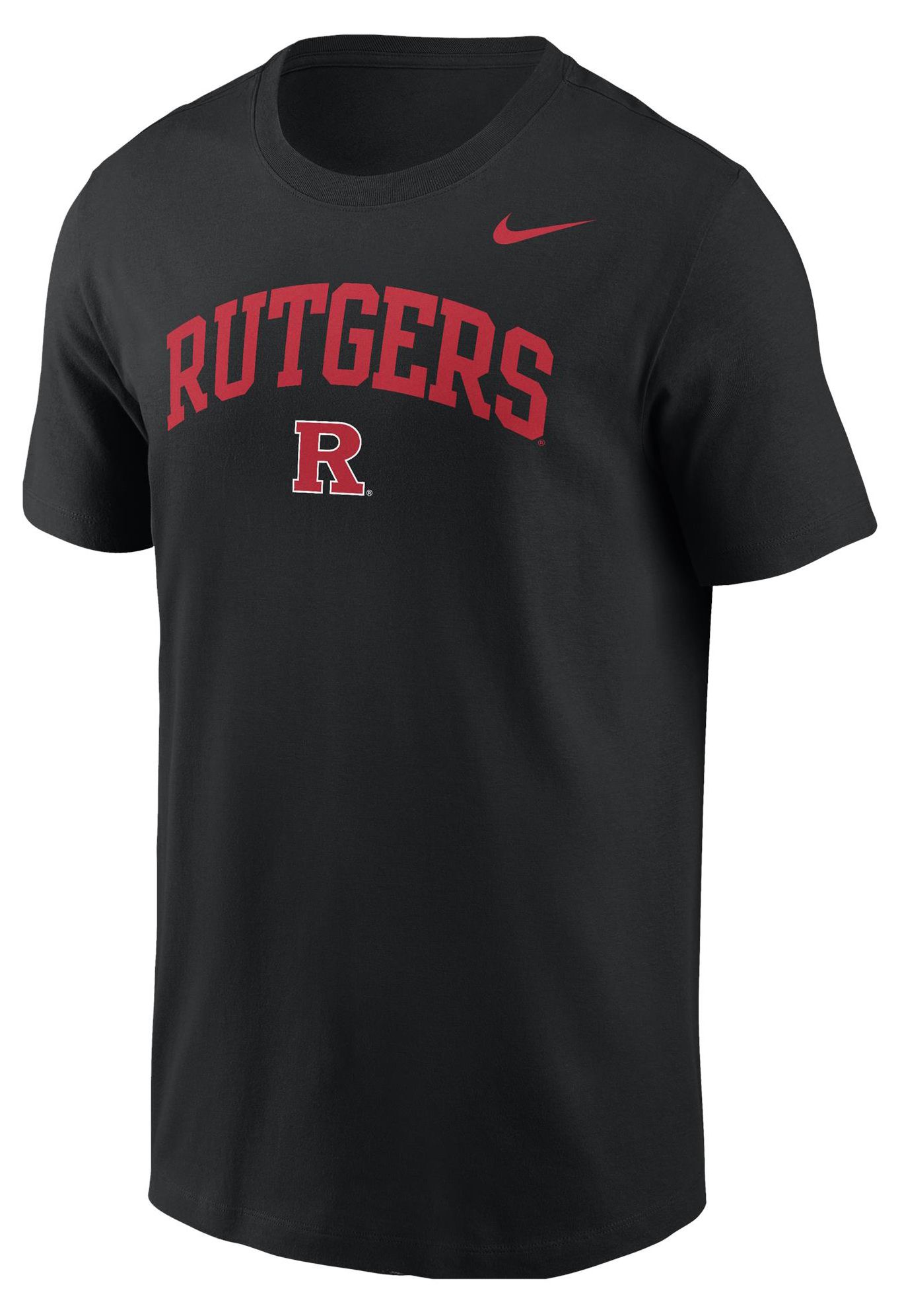 Nike Men's Rutgers Scarlet Knights Black Core Cotton Arch Location Long Sleeve T-Shirt