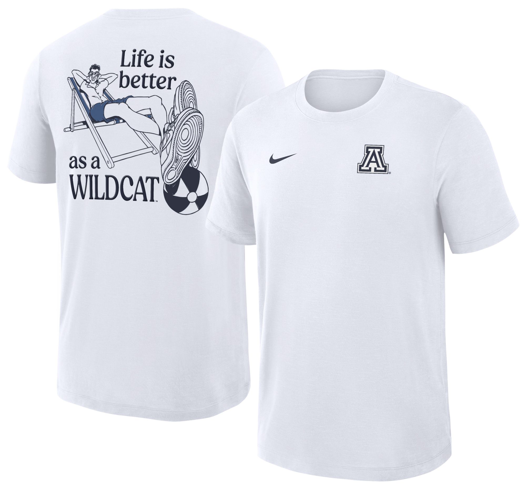 Nike Men's Arizona Wildcats White Local Mascot Slub T-Shirt