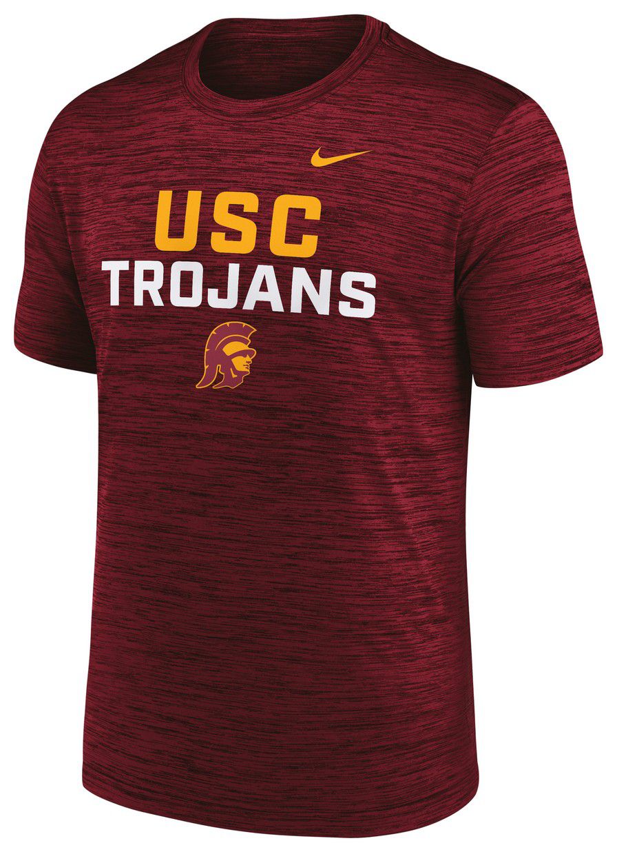 Nike Men's USC Trojans Team Crimson Velocity Stack T-Shirt