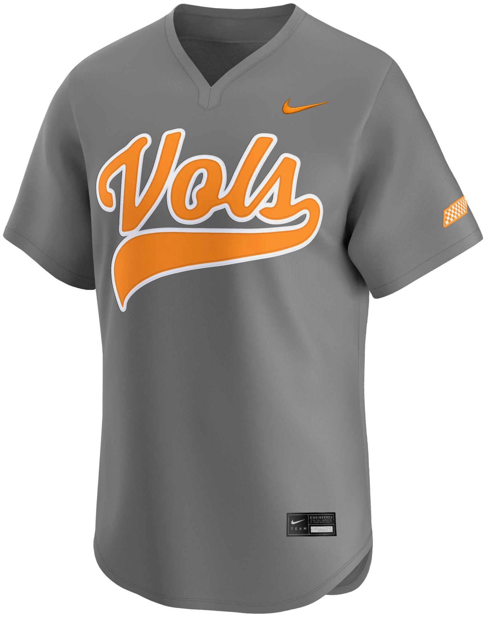 Nike Men's Tennessee Volunteers Grey Replica Alternate Baseball Jersey