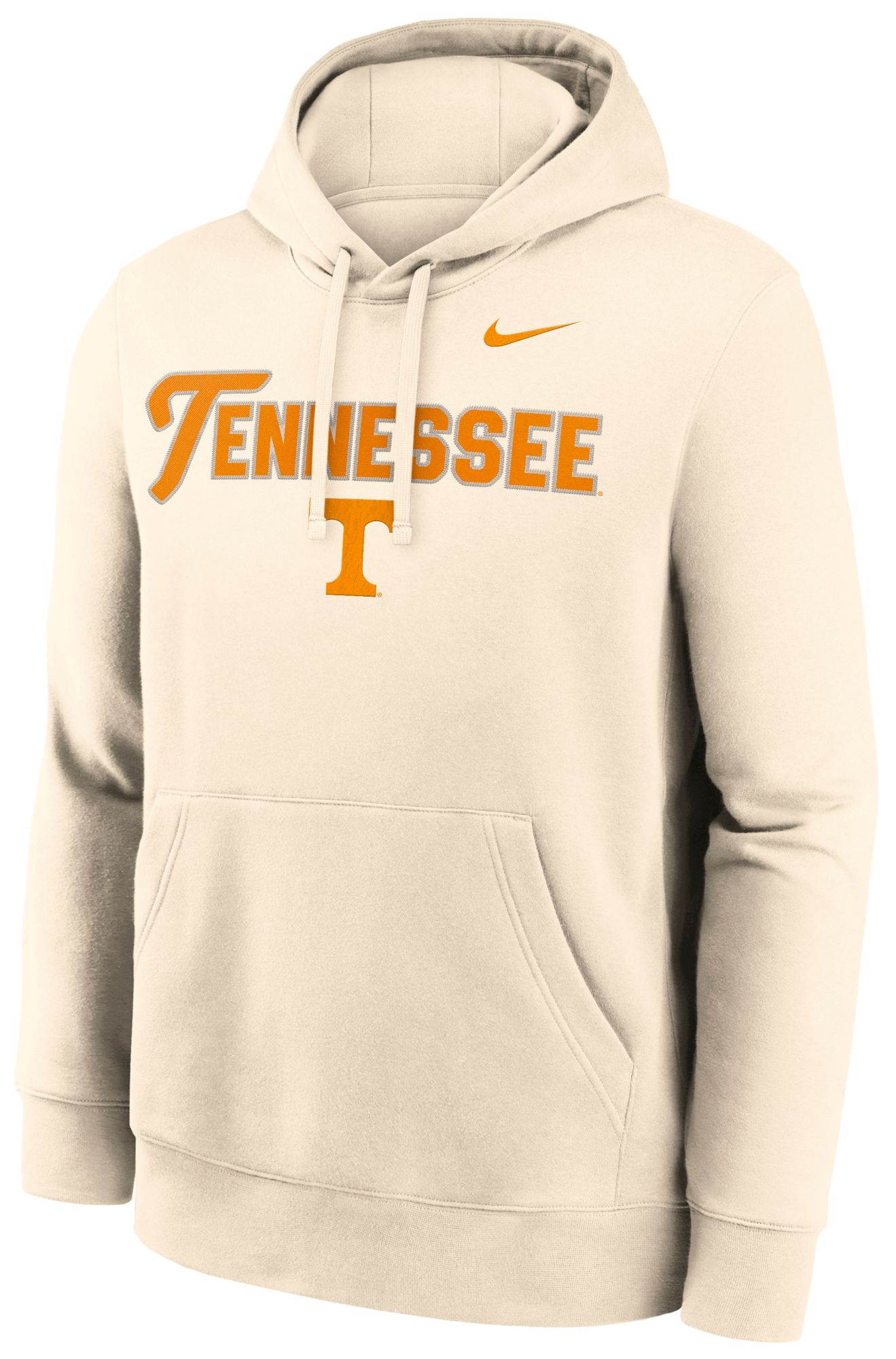 Nike Men's Tennessee Volunteers Natural Club Fleece Tackle Twill Hoodie