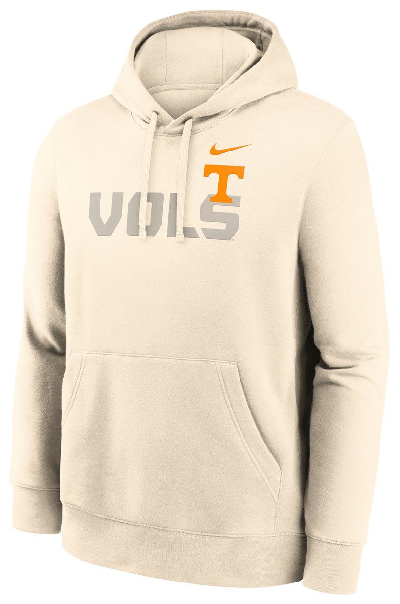 Nike Men's Tennessee Volunteers Natural Shadow Club Fleece Pullover Hoodie