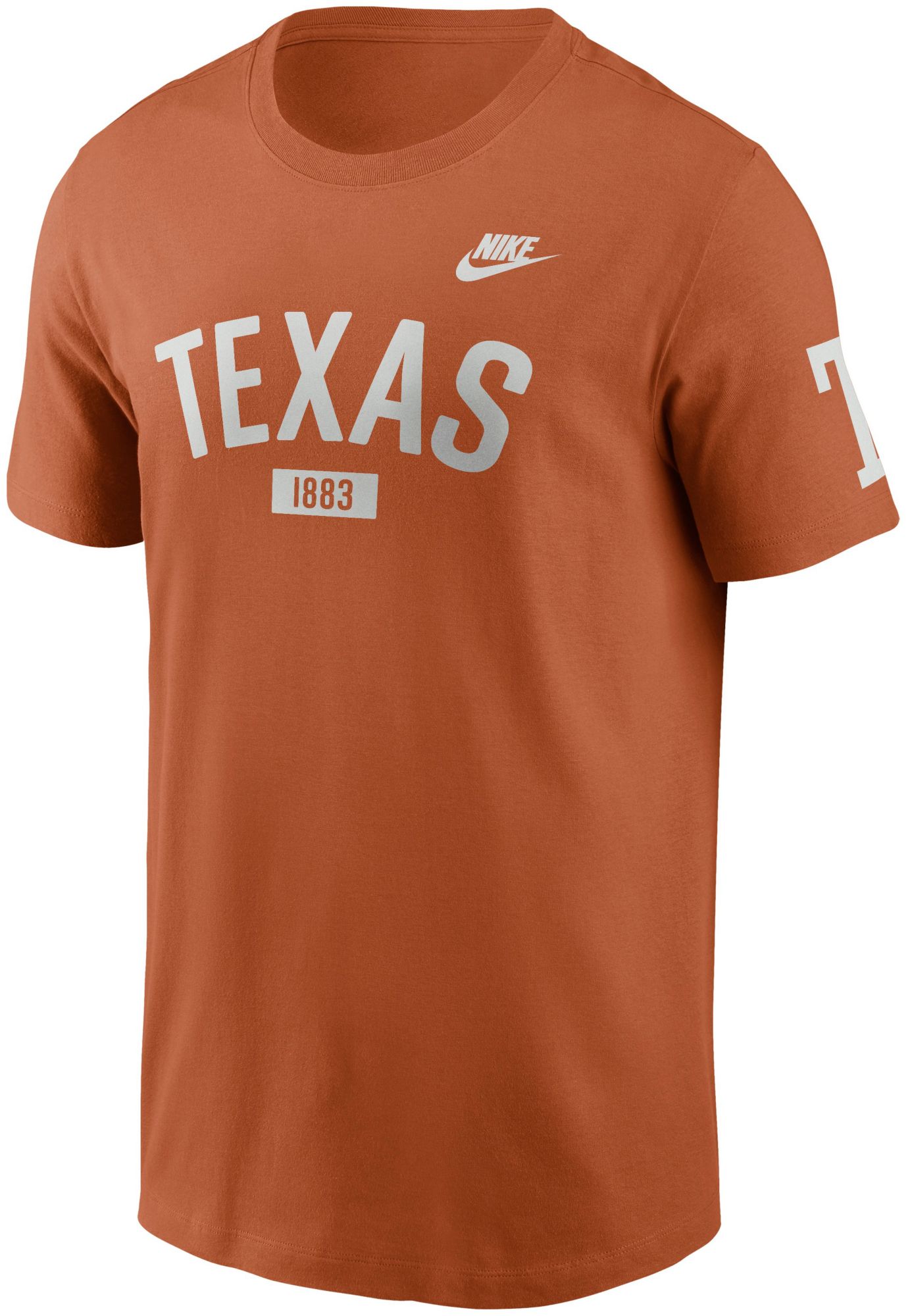 Nike Men's Texas Longhorns Desert Orange Cotton Legacy Arch T-Shirt