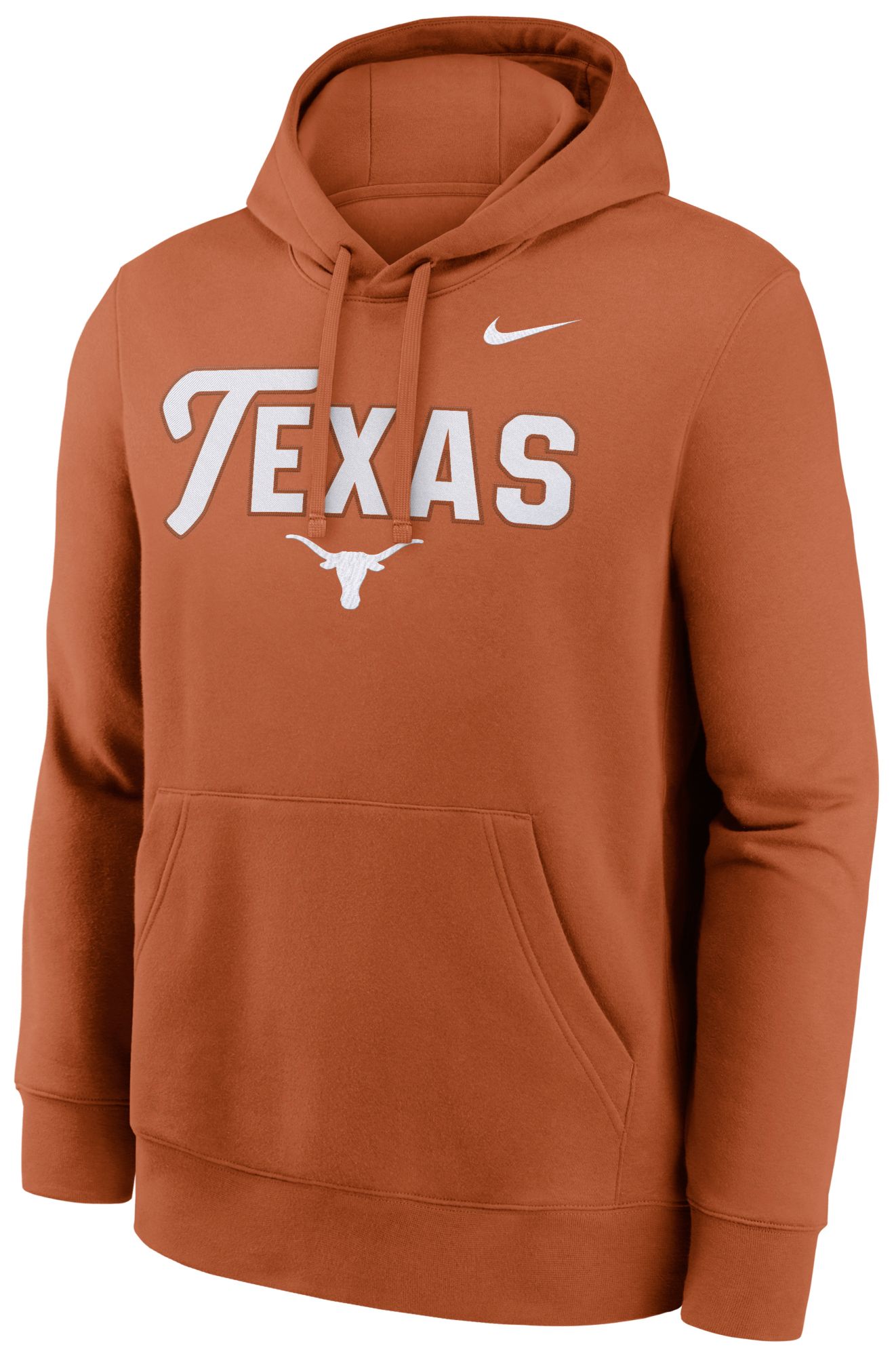 Nike Men's Texas Longhorns Desert Orange Club Fleece Tackle Twill Hoodie