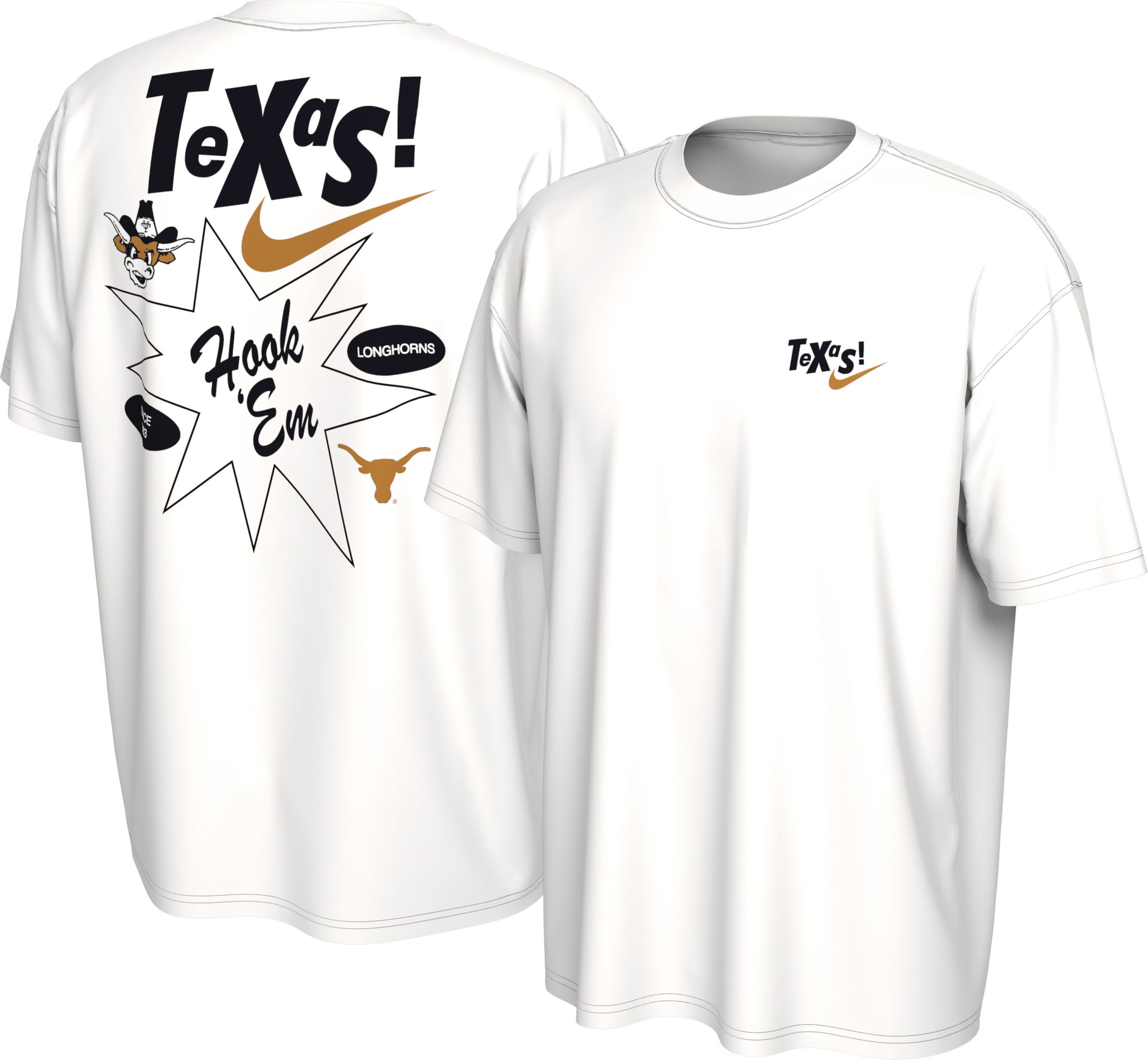 Nike Men's Texas Longhorns White MAX 90 Match Up T-Shirt