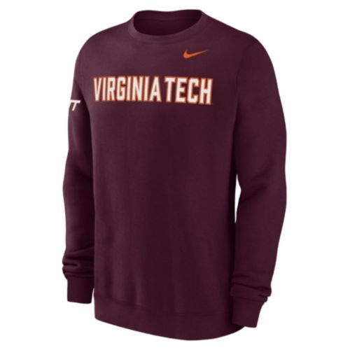 Champion Men's Virginia Tech Hokies Grey Reverse Weave Crew