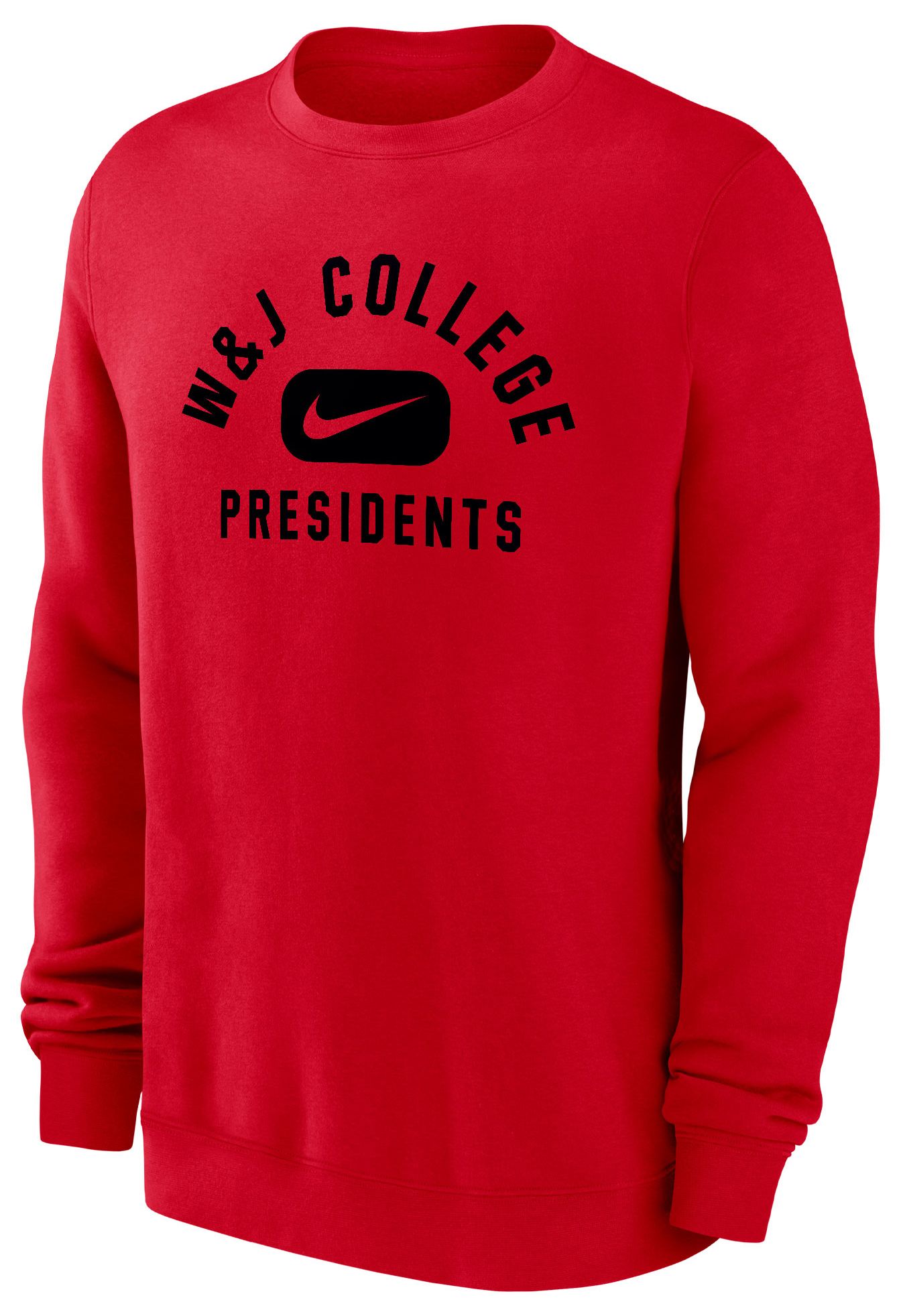 Nike Men's Washington &amp; Jefferson Presidents Red Club Fleece Crewneck Sweatshirt