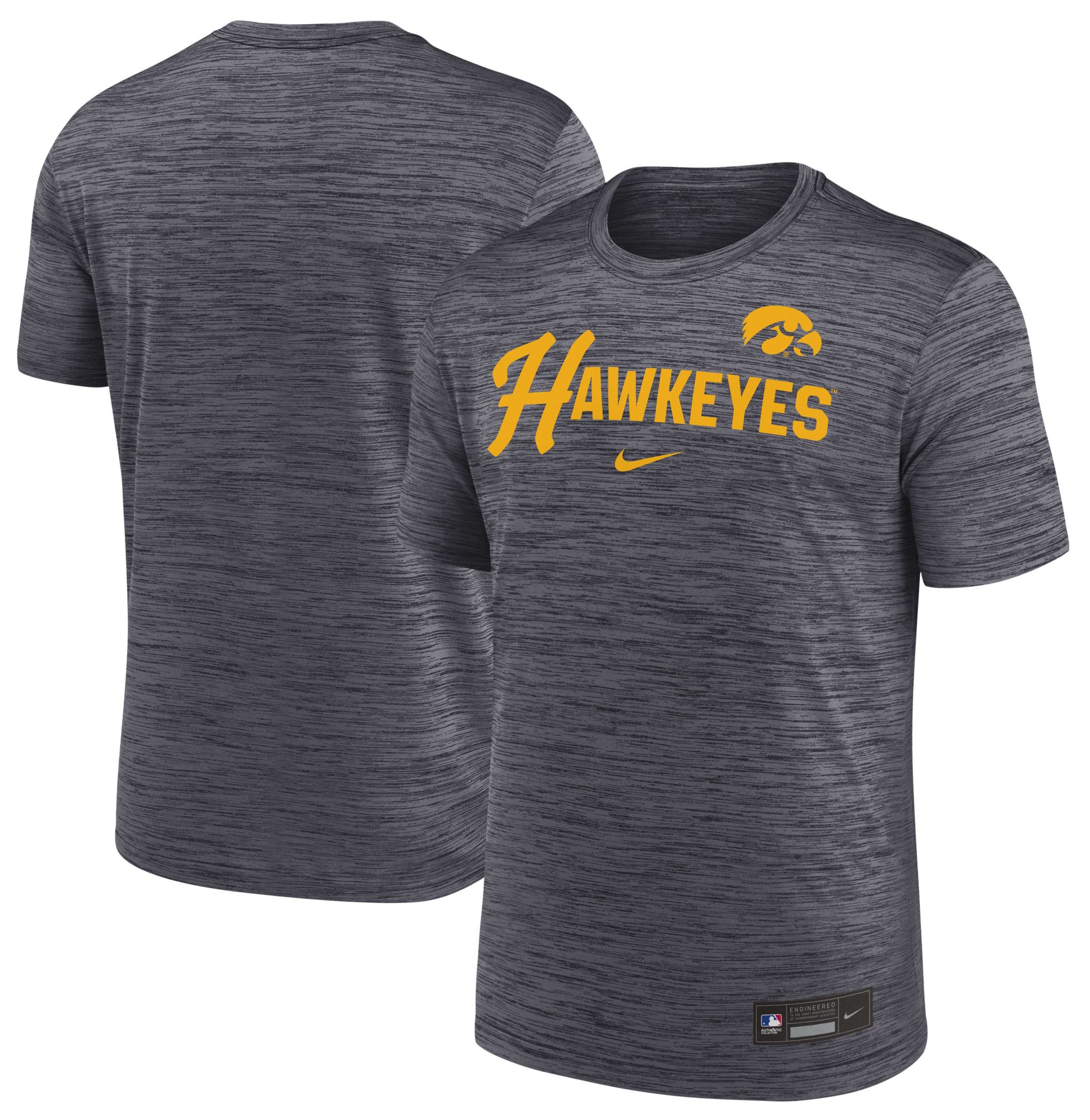Nike Men's Iowa Hawkeyes Black Script Heathered Legend T-Shirt