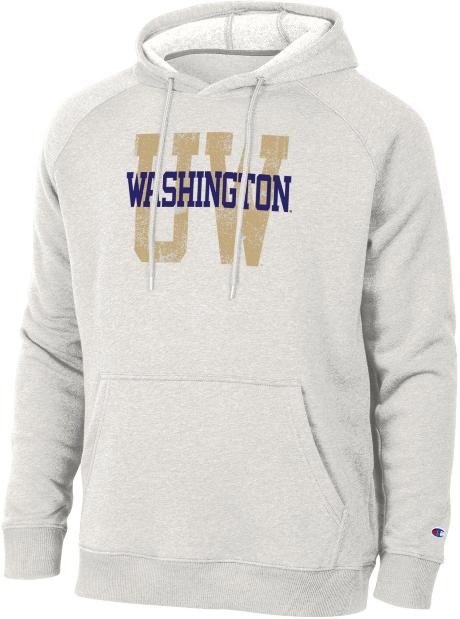 Champion Men's Washington Huskies Pebblestone Triumph Fleece Pullover Hoodie