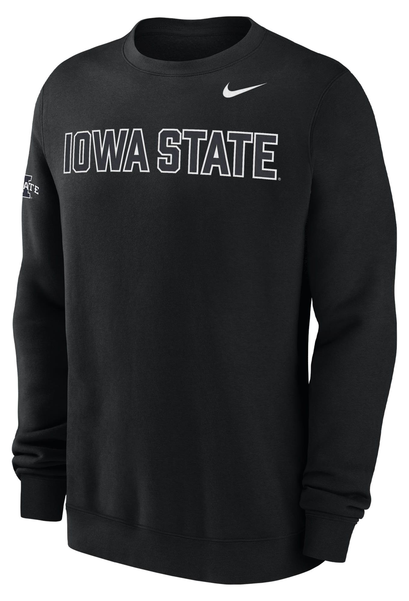 Nike Men's Iowa State Cyclones Black Club Fleece Crew Pullover Sweatshirt