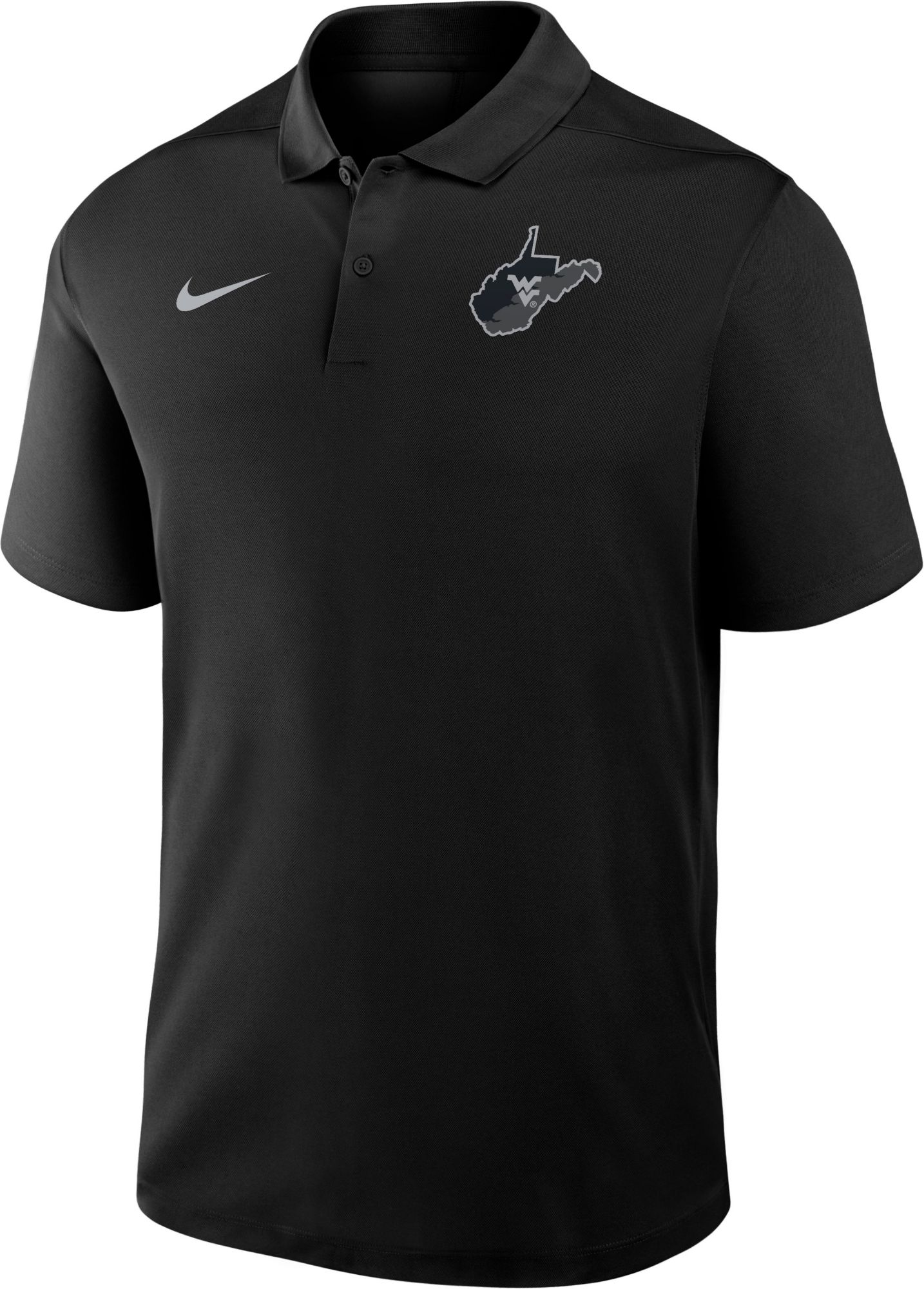 Nike Men's West Virginia Mountaineers Black Built on Bravery Polo