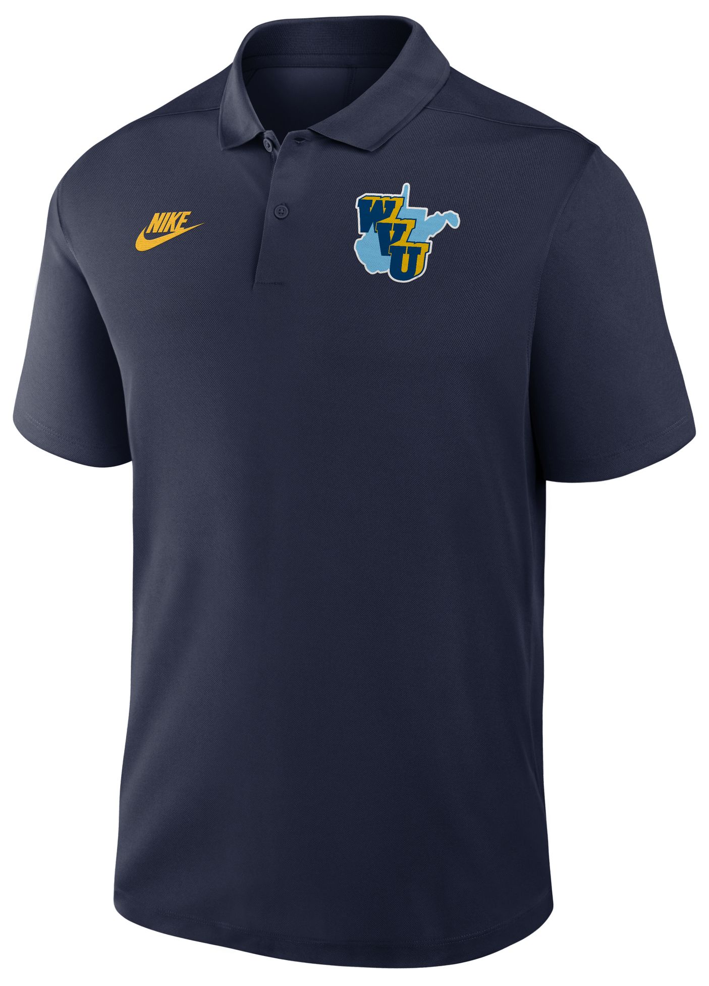 Nike Men's West Virginia Mountaineers Navy Throwback Victory Polo
